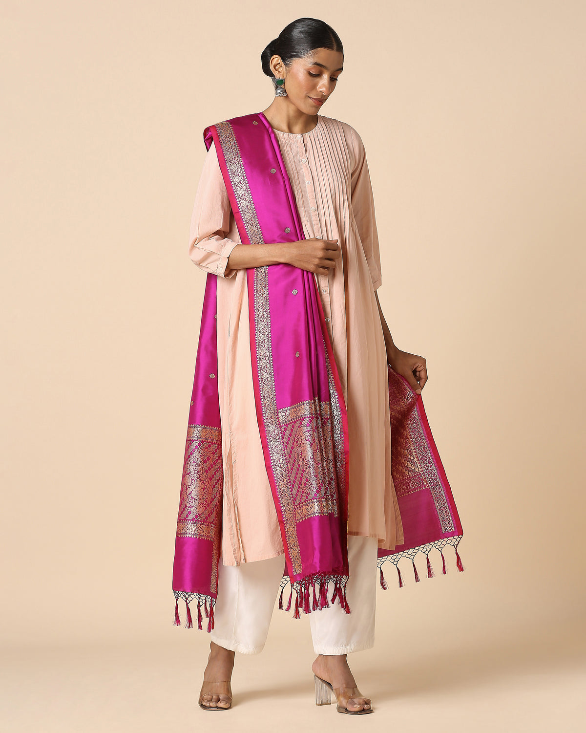 Mrinalini Banarasi Kadwa Cotton Dupatta