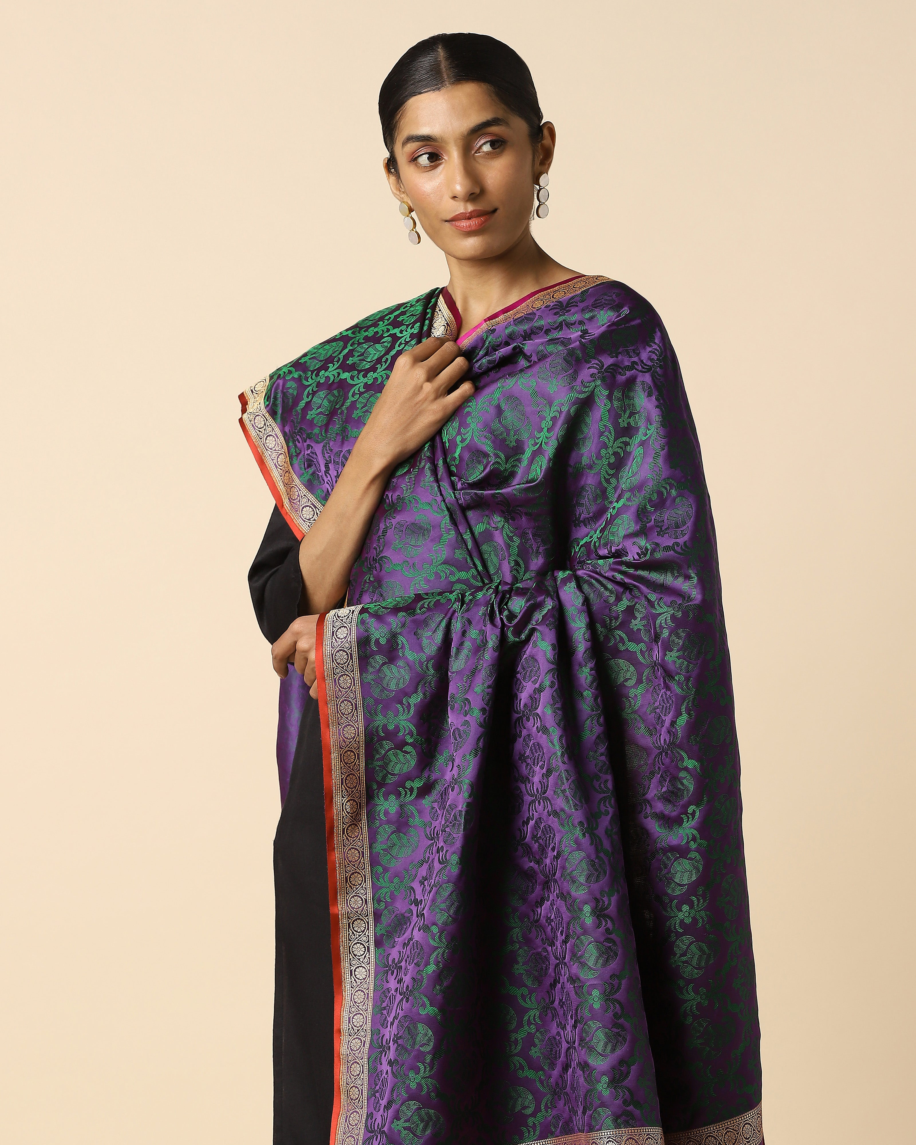 Dorothi Banarasi Tanchoi And Kadwa Silk Dupatta