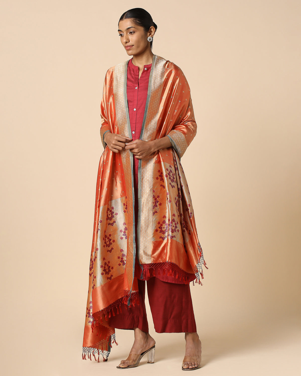 Lilian Banarasi Kadwa Silk Dupatta