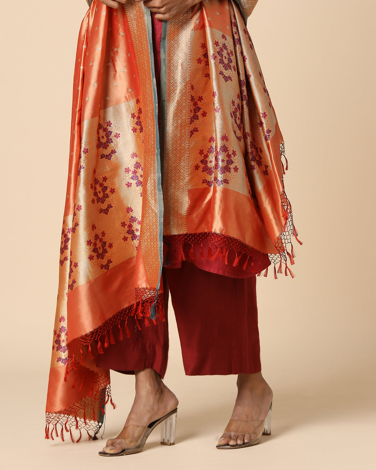 Lilian Banarasi Kadwa Silk Dupatta