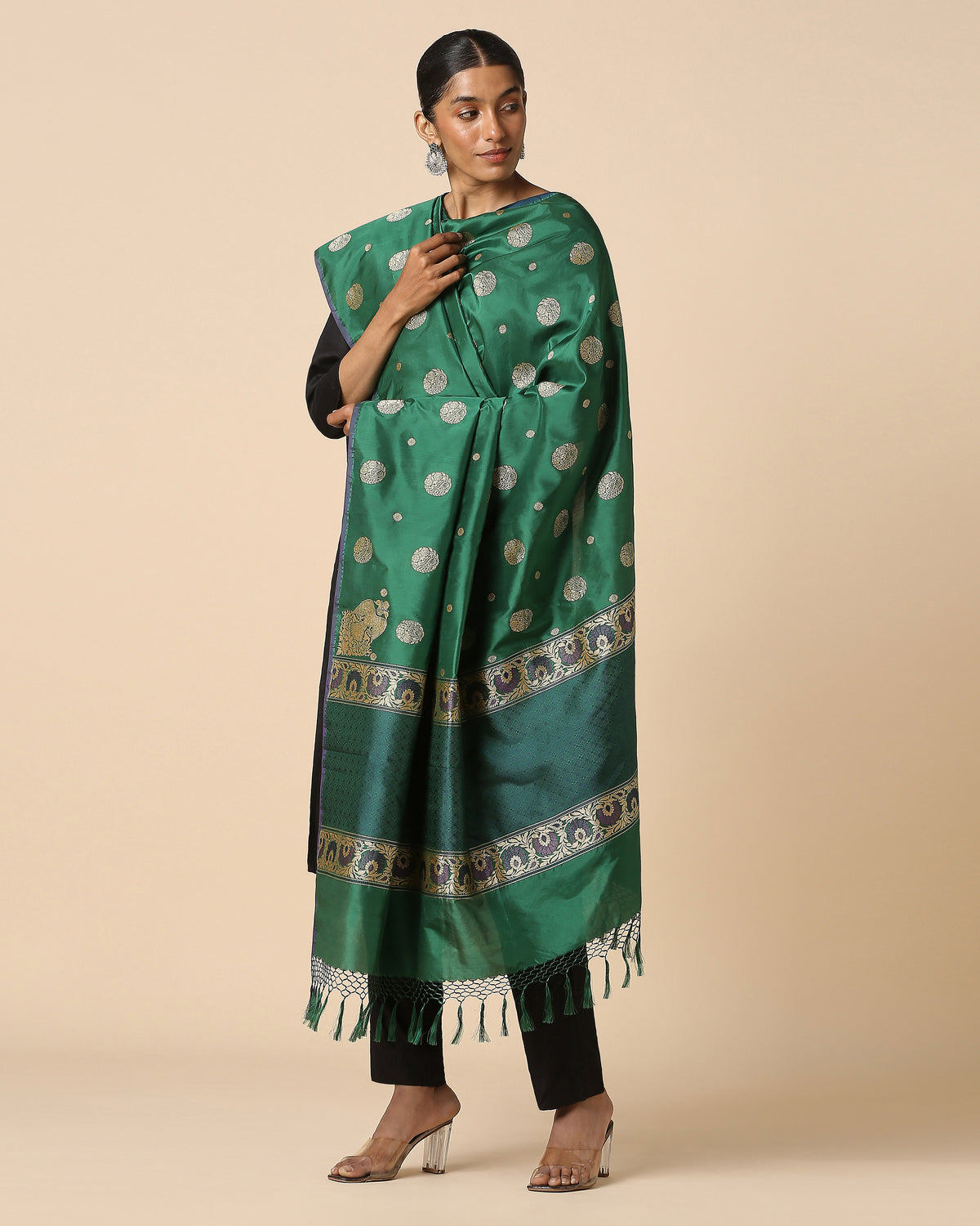 Arishna Banarasi Kadwa Silk Dupatta