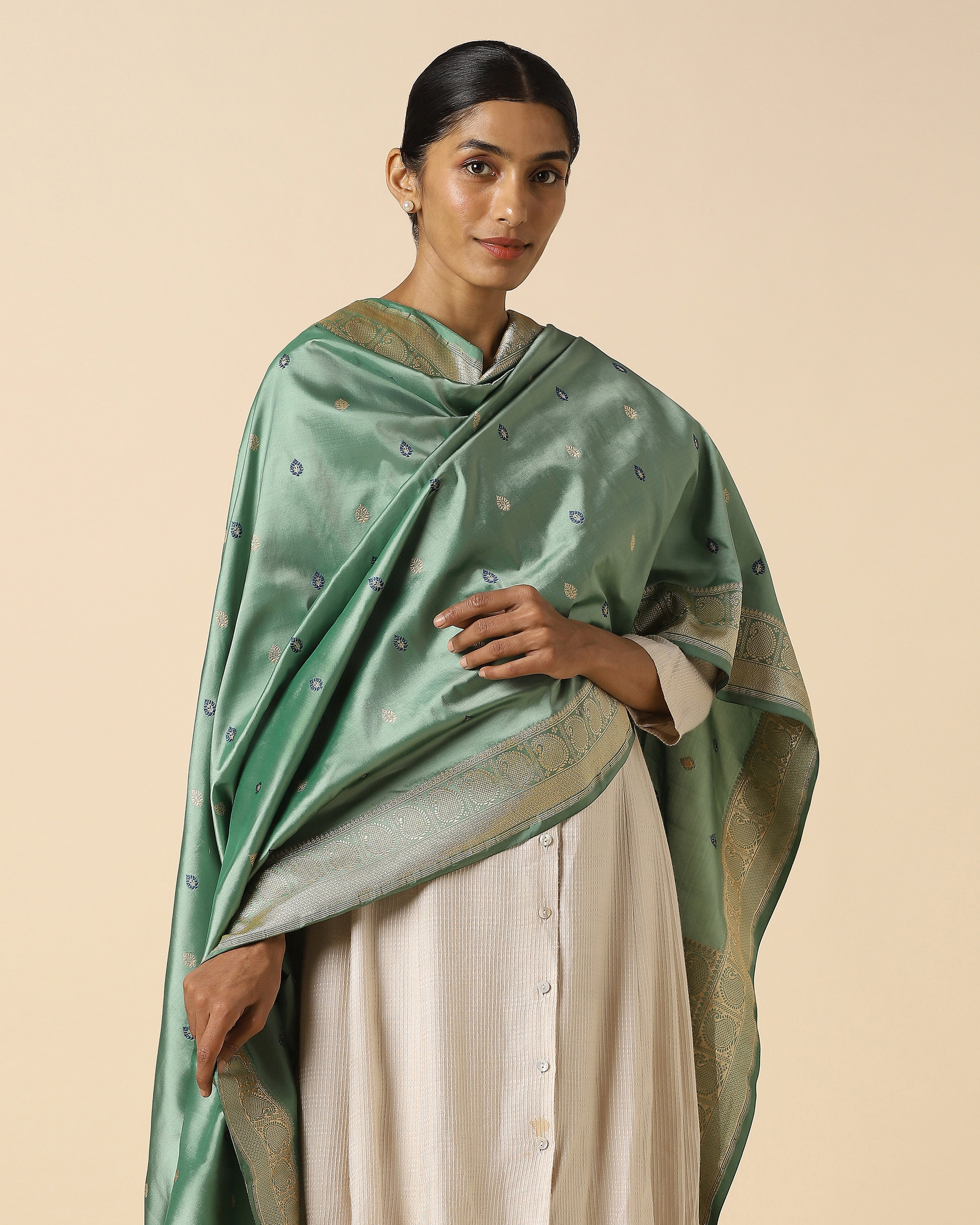 Kanak Banarasi Kadwa Silk Dupatta