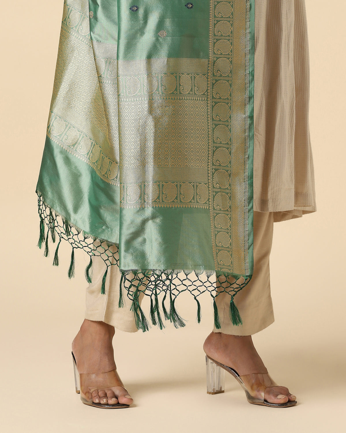 Kanak Banarasi Kadwa Silk Dupatta