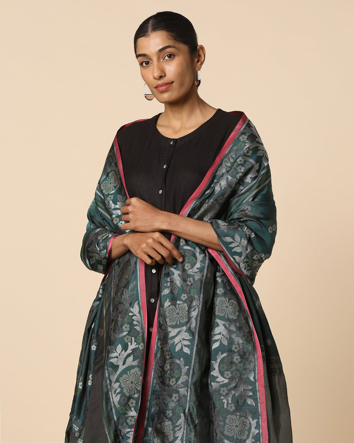 Amritini Banarasi Jamdani Silk Cotton Dupatta