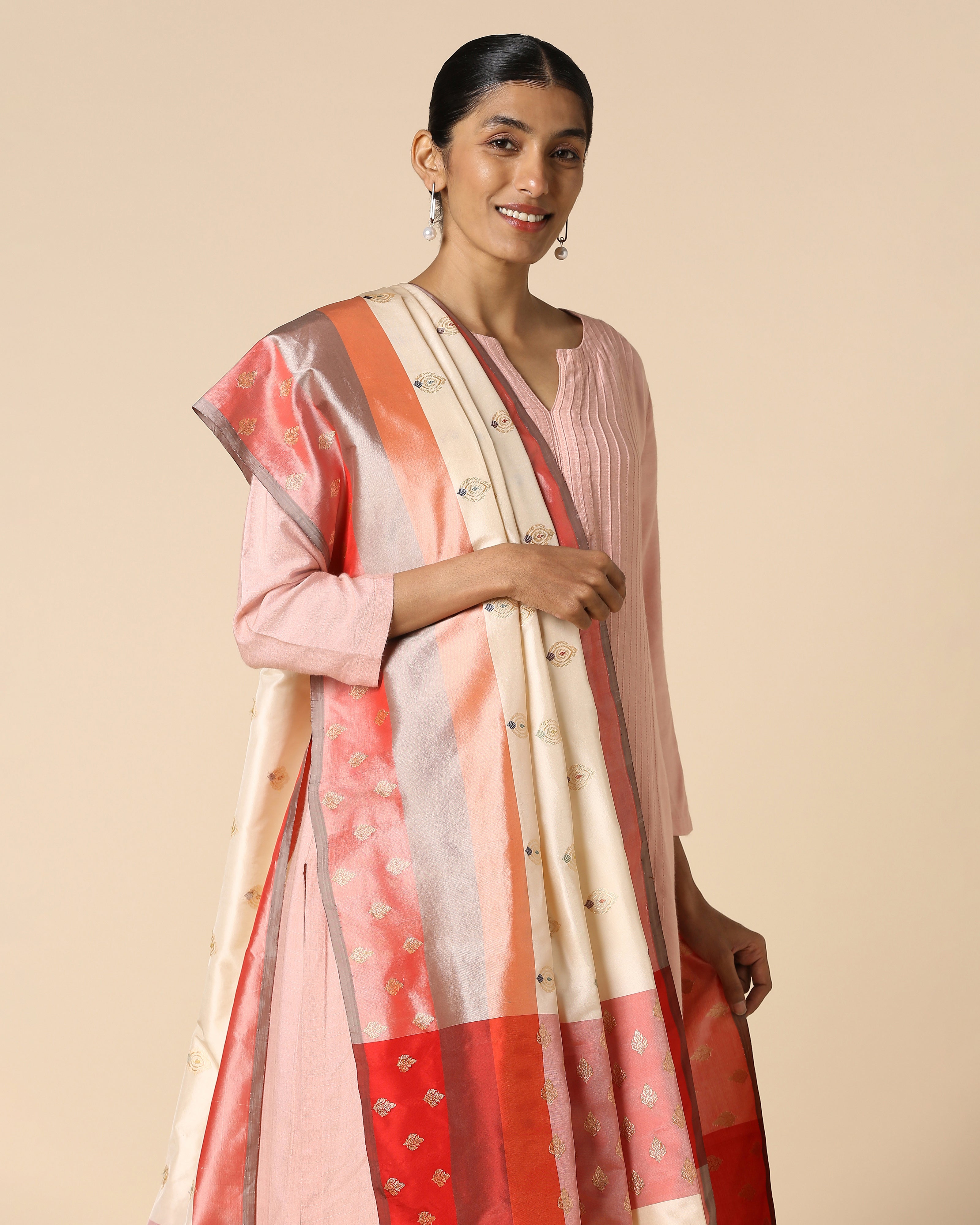 Malee Banarasi Kadwa Silk Dupatta