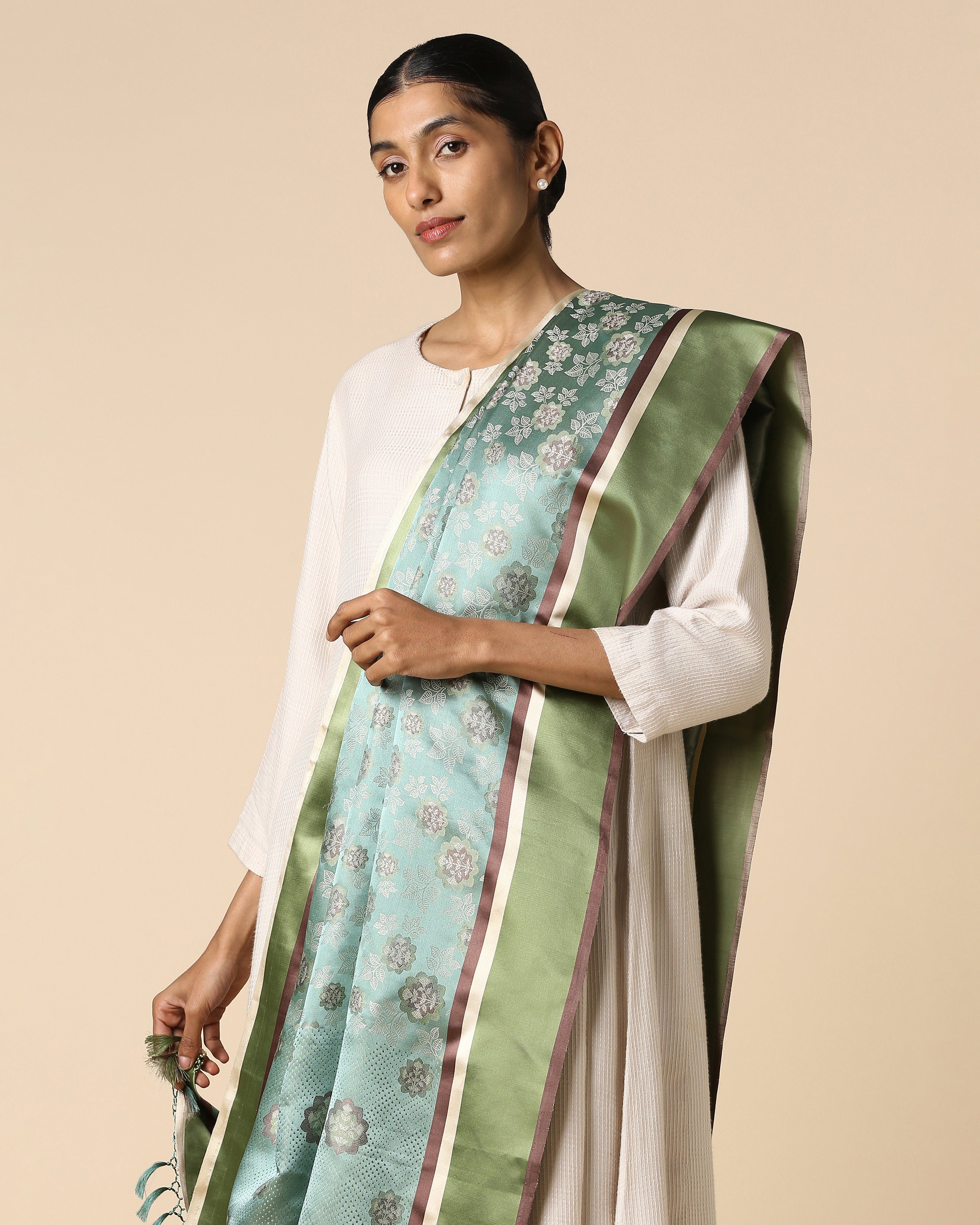 Seola Banarasi Tanchoi Silk Dupatta