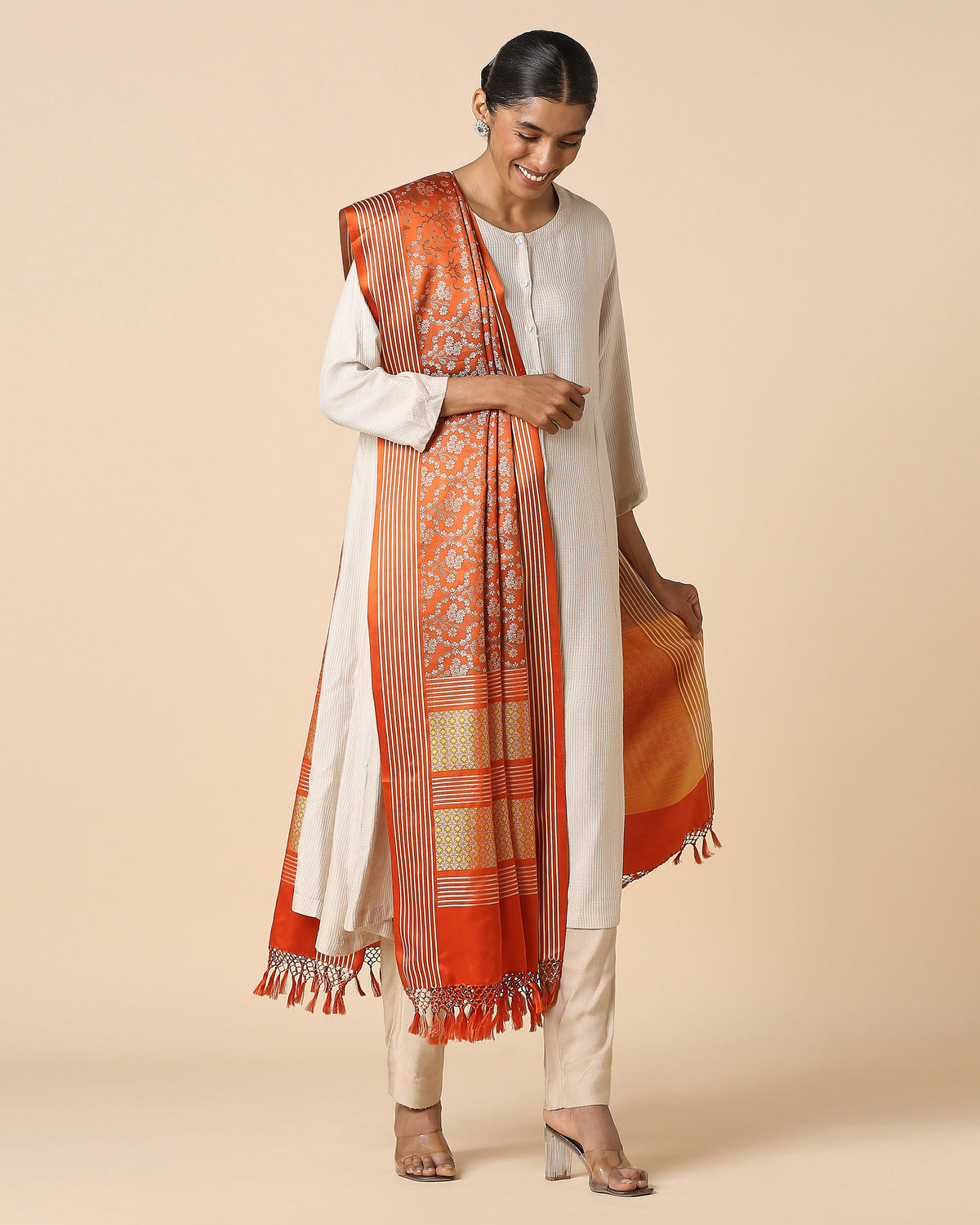 Devon Banarasi Tanchoi Silk Dupatta