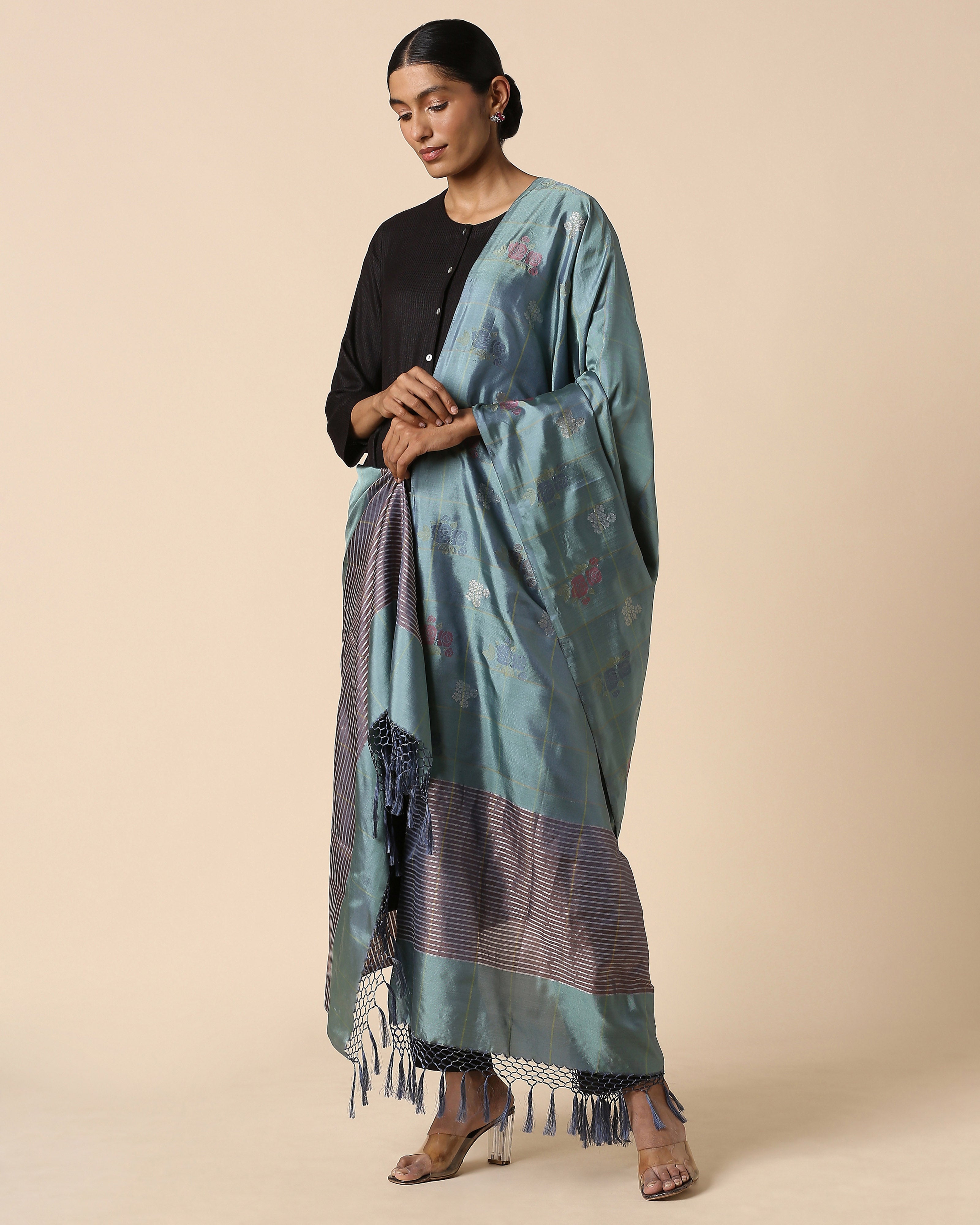 Pusha Banarasi Jamdani Silk Dupatta