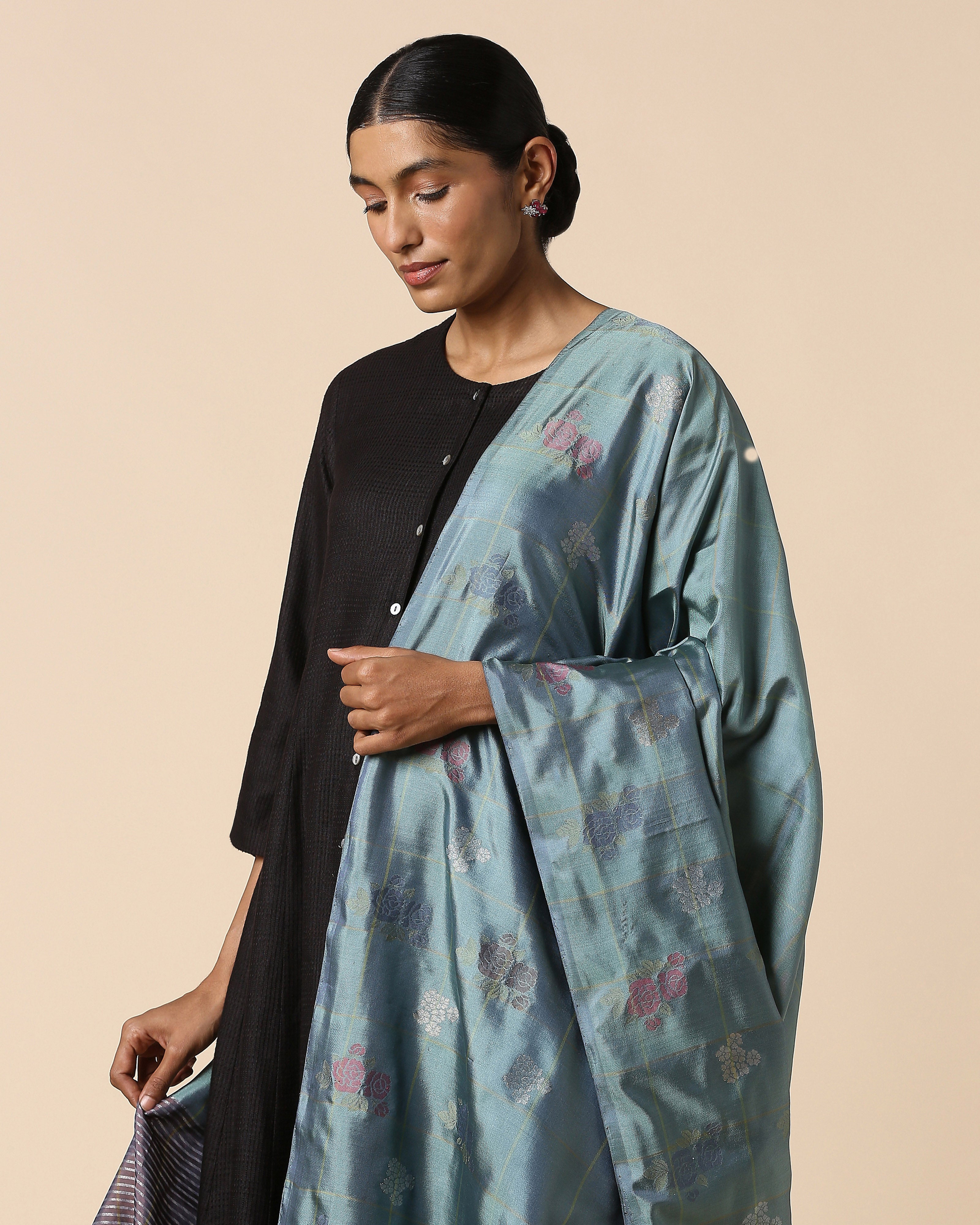 Pusha Banarasi Jamdani Silk Dupatta