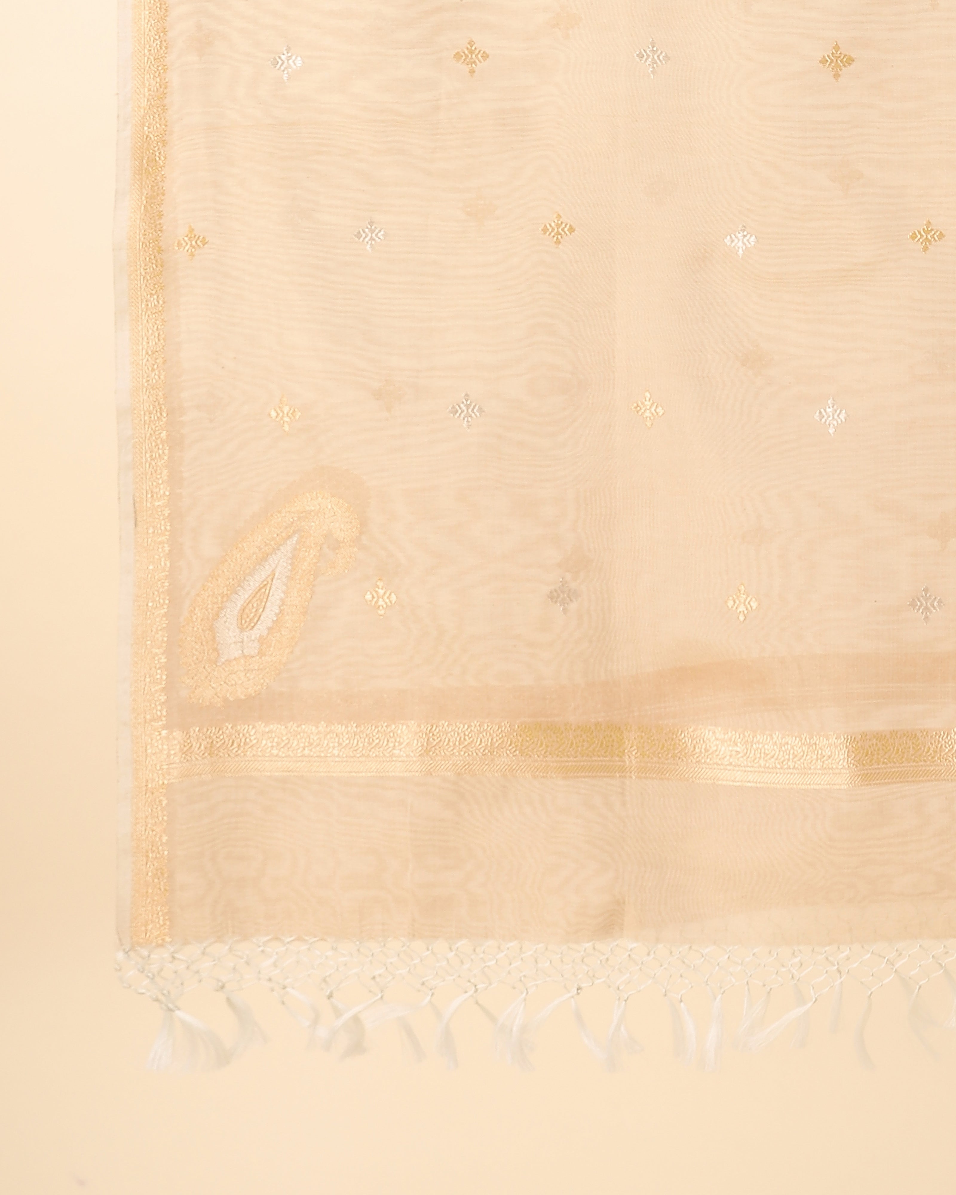 Saumya Banarasi Kadwa Brown Cotton Dupatta