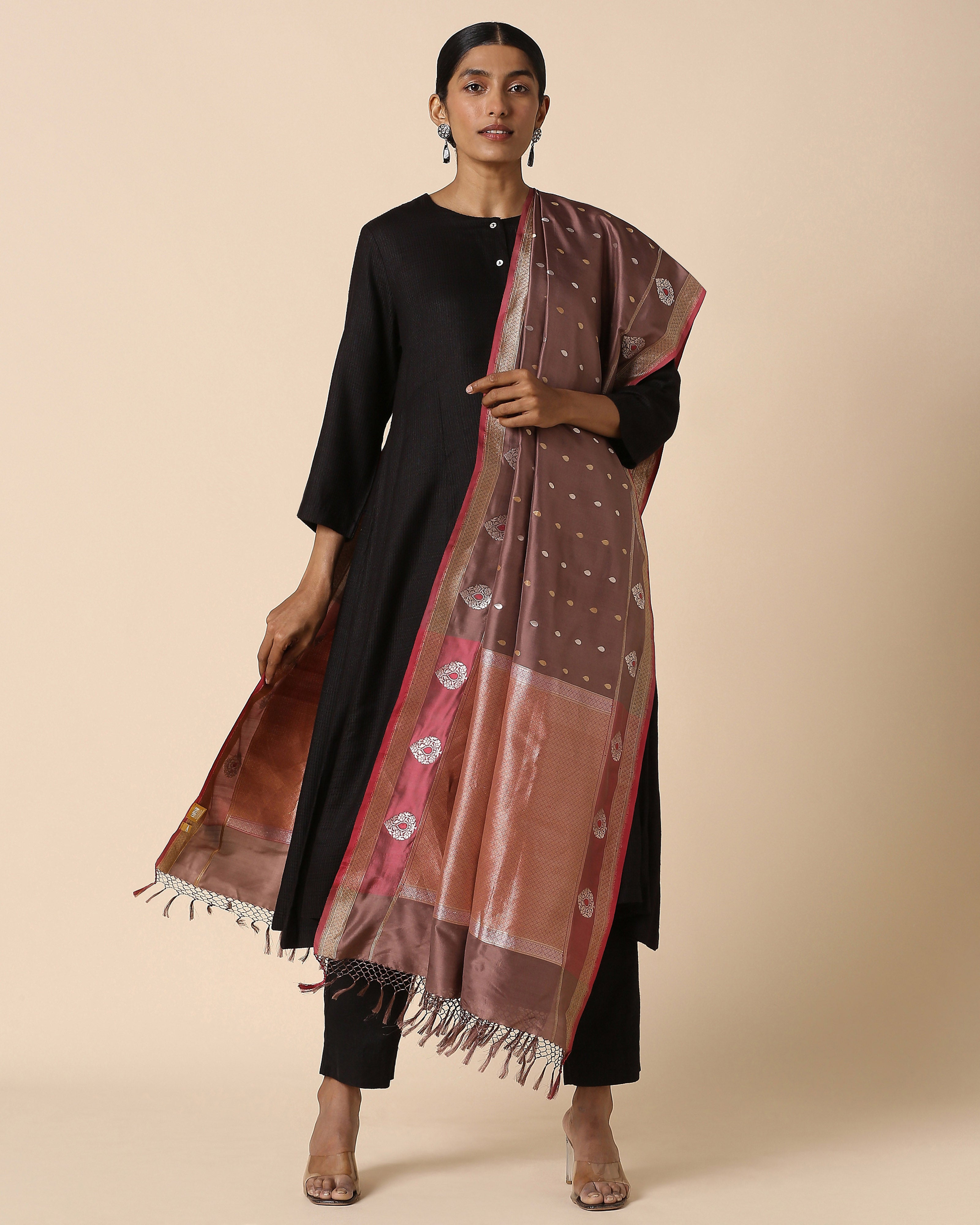 Jyoti Banarasi Cutwork Silk Dupatta