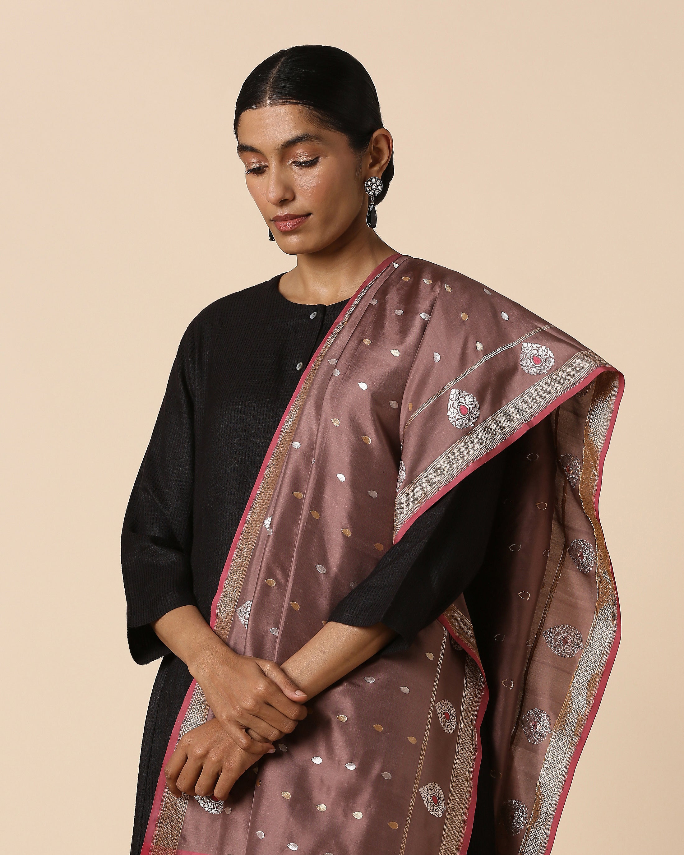 Jyoti Banarasi Cutwork Silk Dupatta