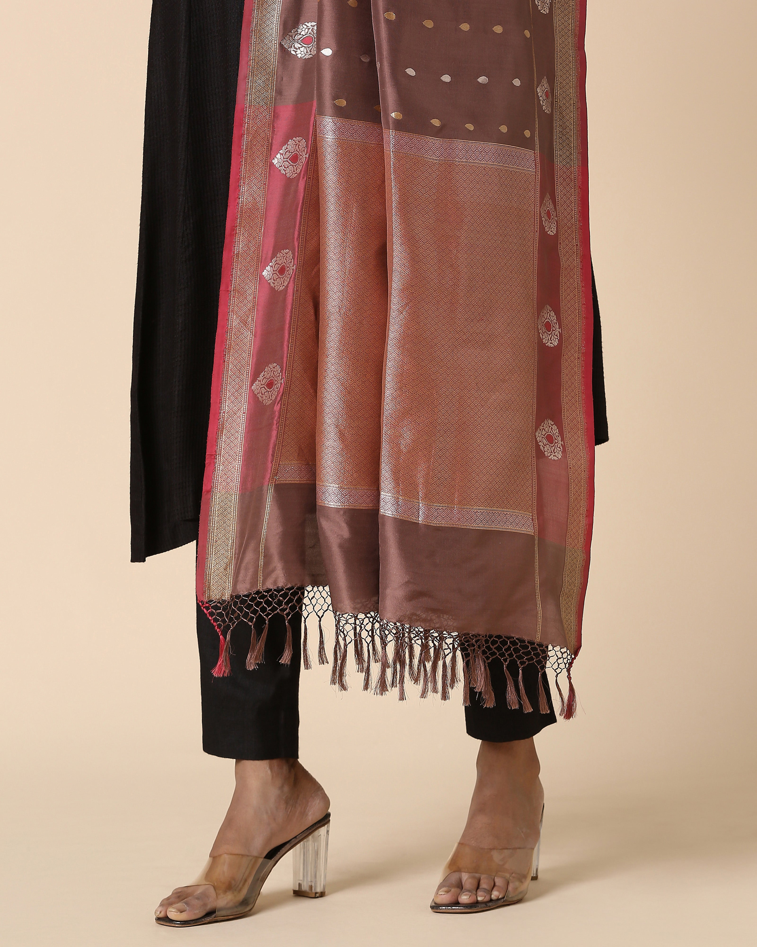 Jyoti Banarasi Cutwork Silk Dupatta