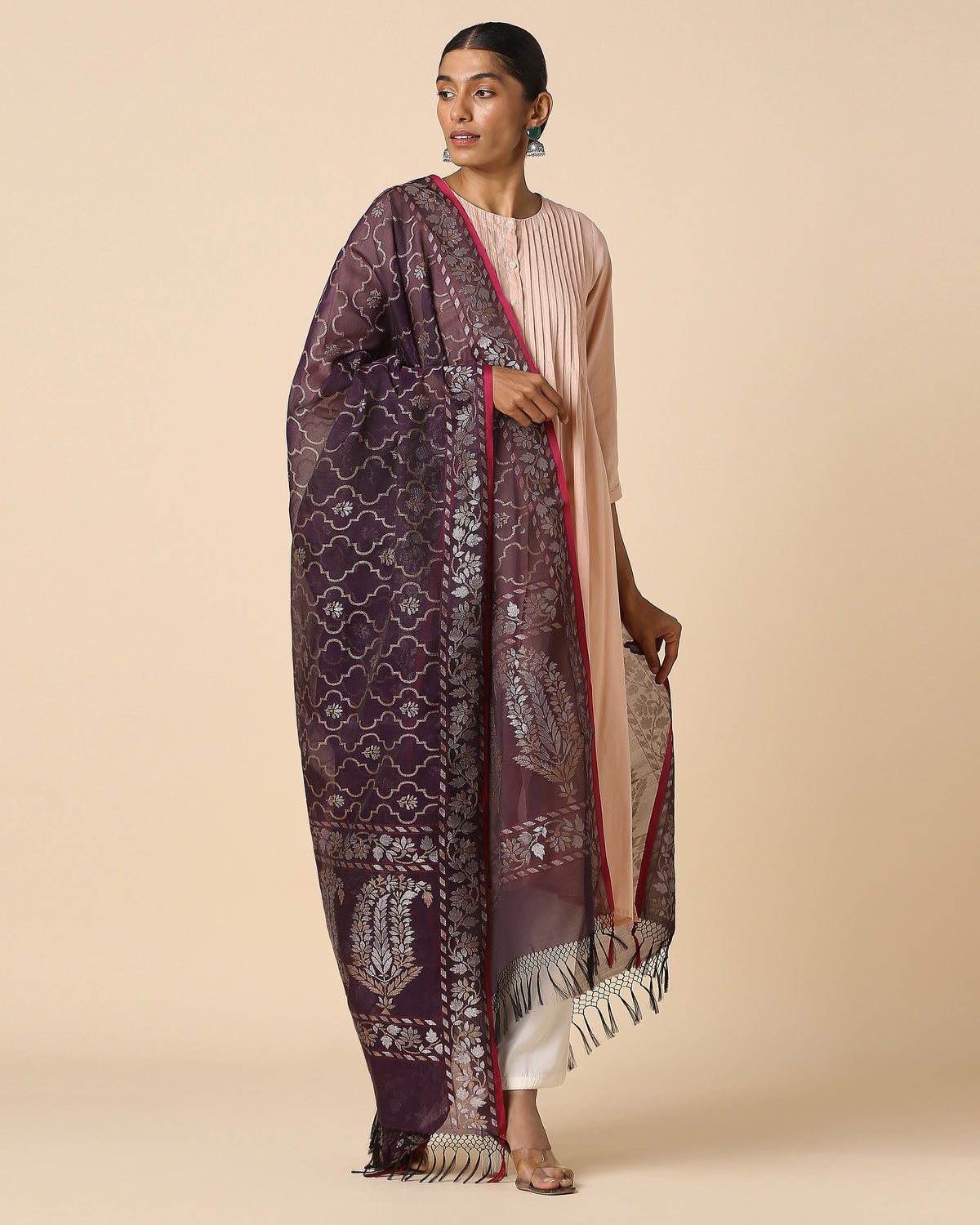 Afsa Banarasi Jamdani Silk Cotton Dupatta