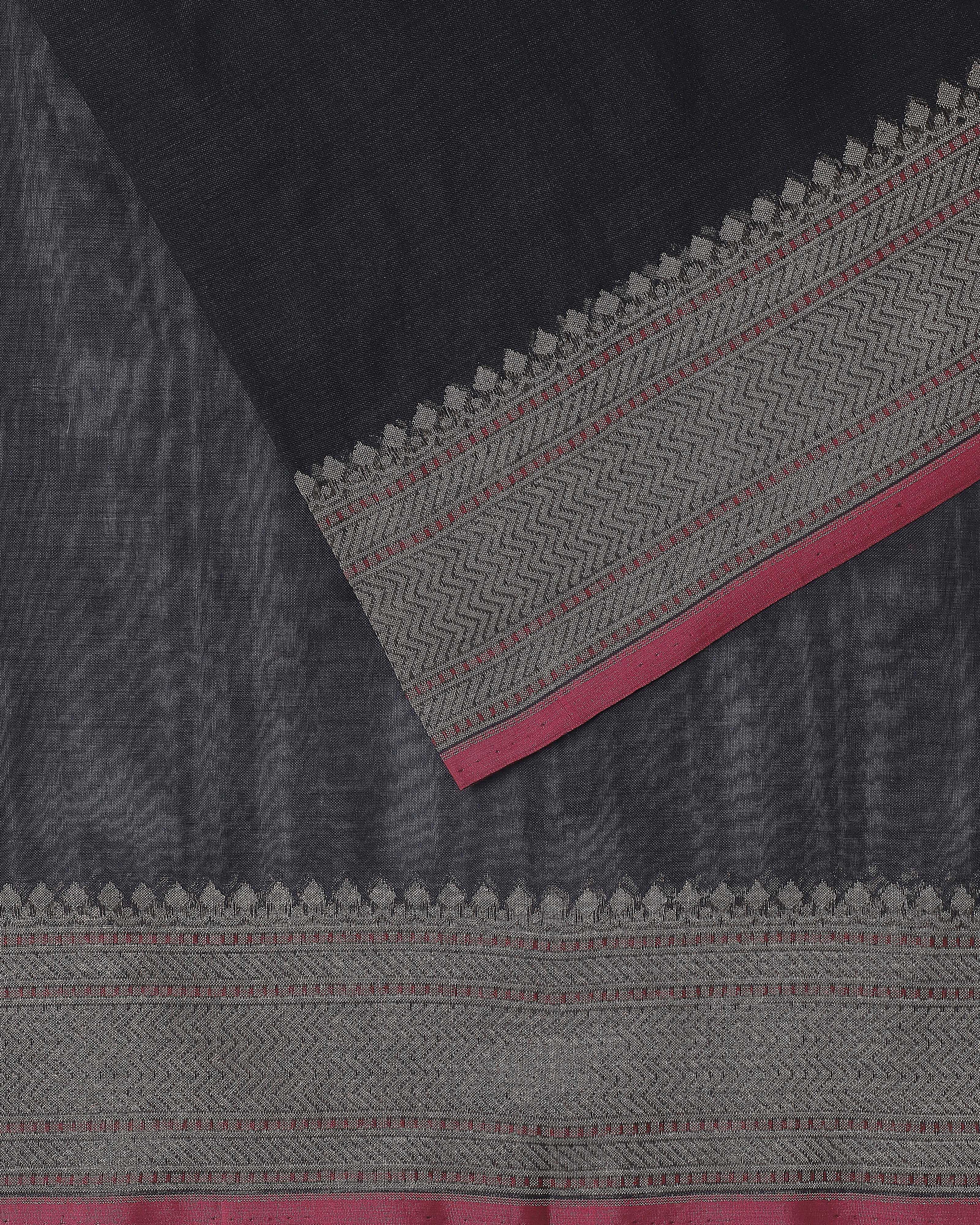 Katha Banarasi Ektara Kadwa Cotton Saree