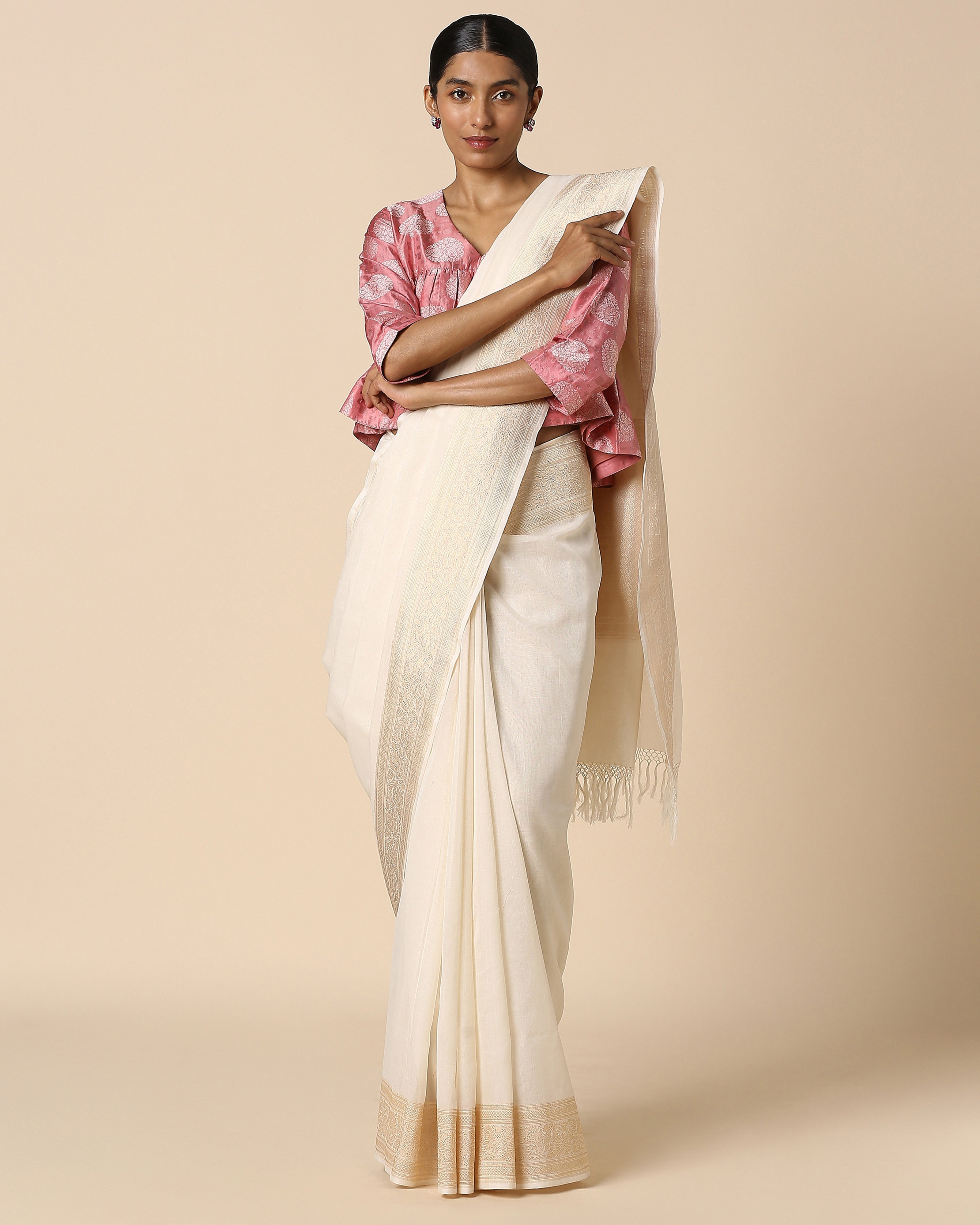 Daniya Banarasi Kadwa Cotton Saree