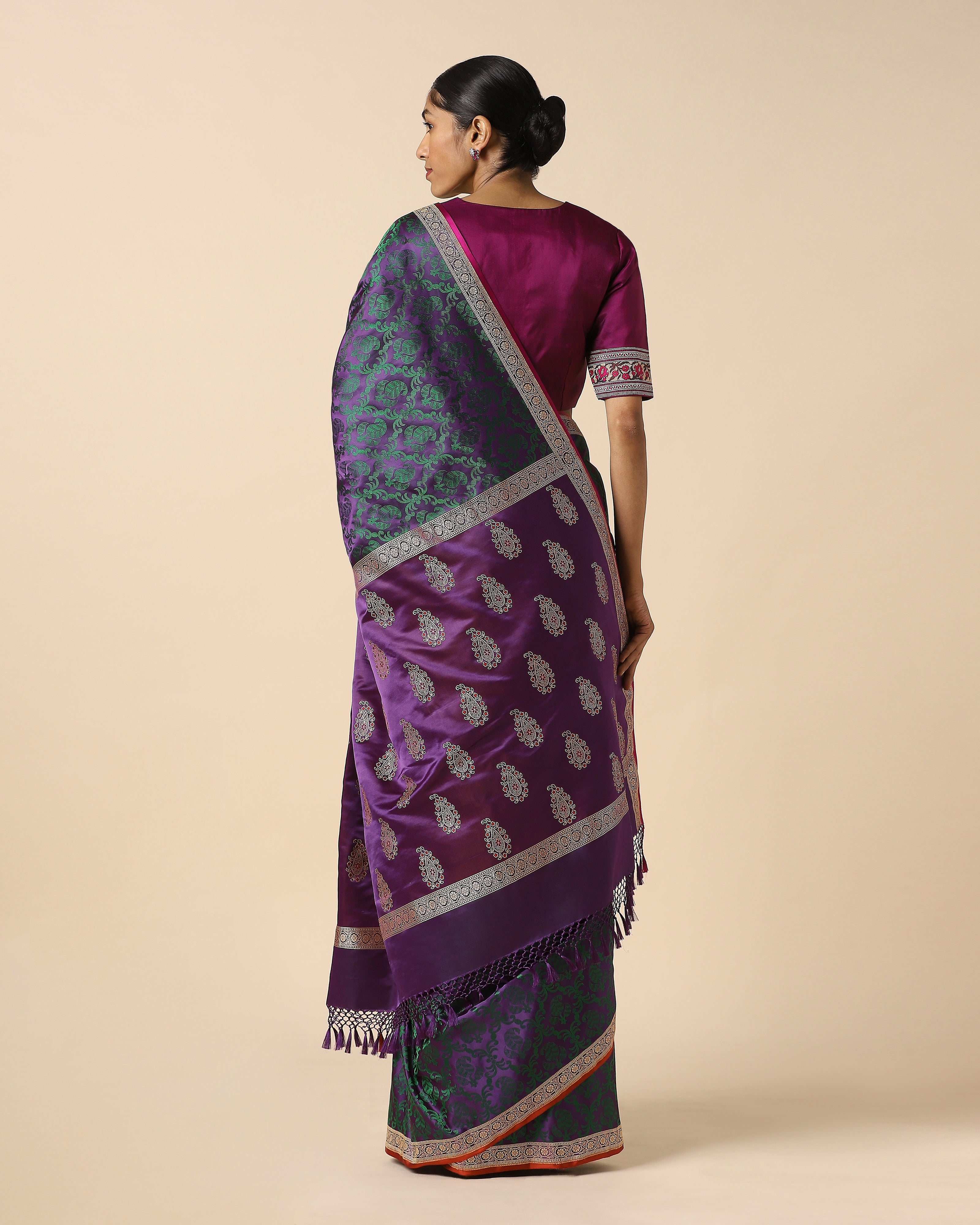 Dorothi Banarasi Tanchoi And Kadwa Silk Saree