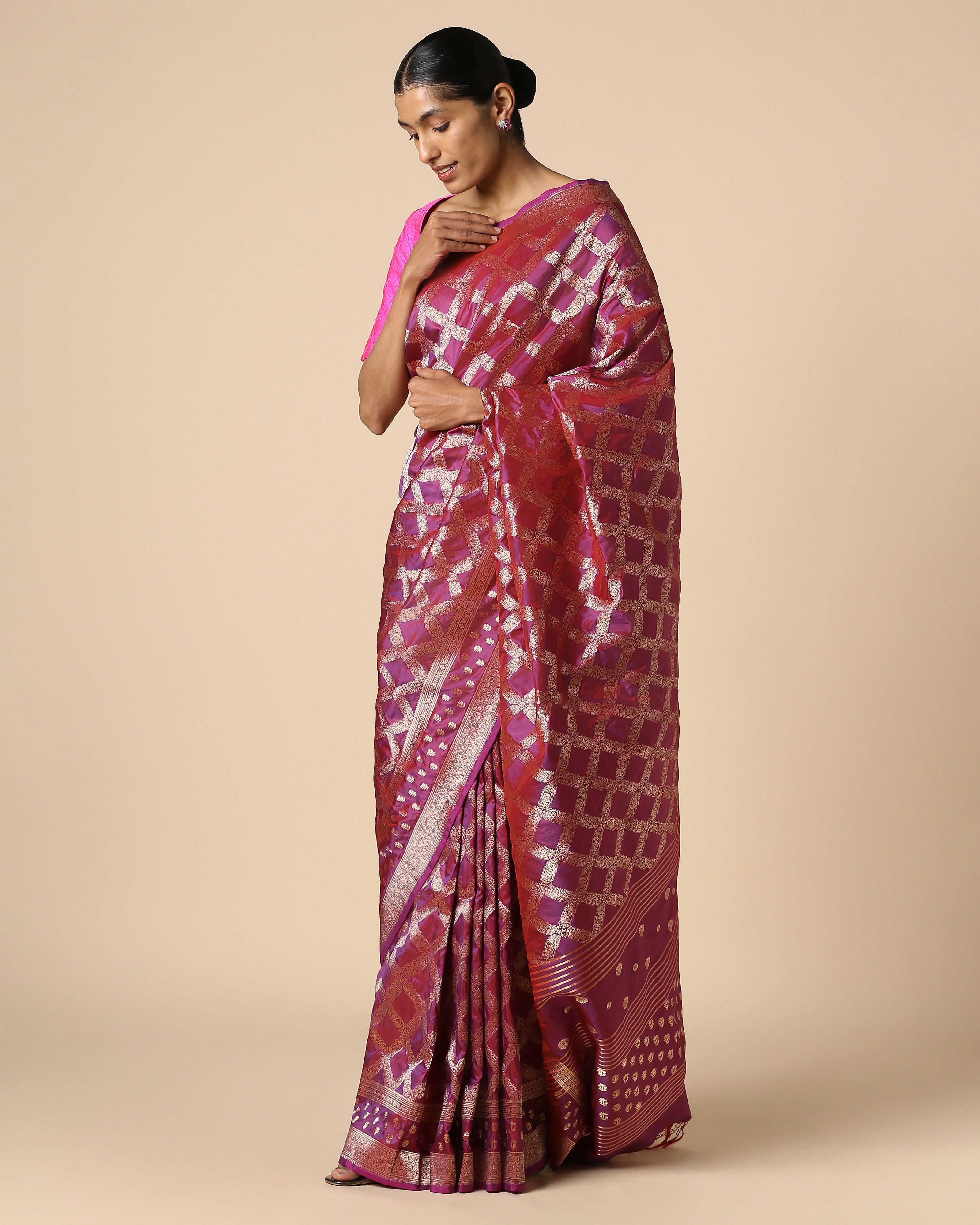 Hilda Banarasi Cutwork Silk Saree