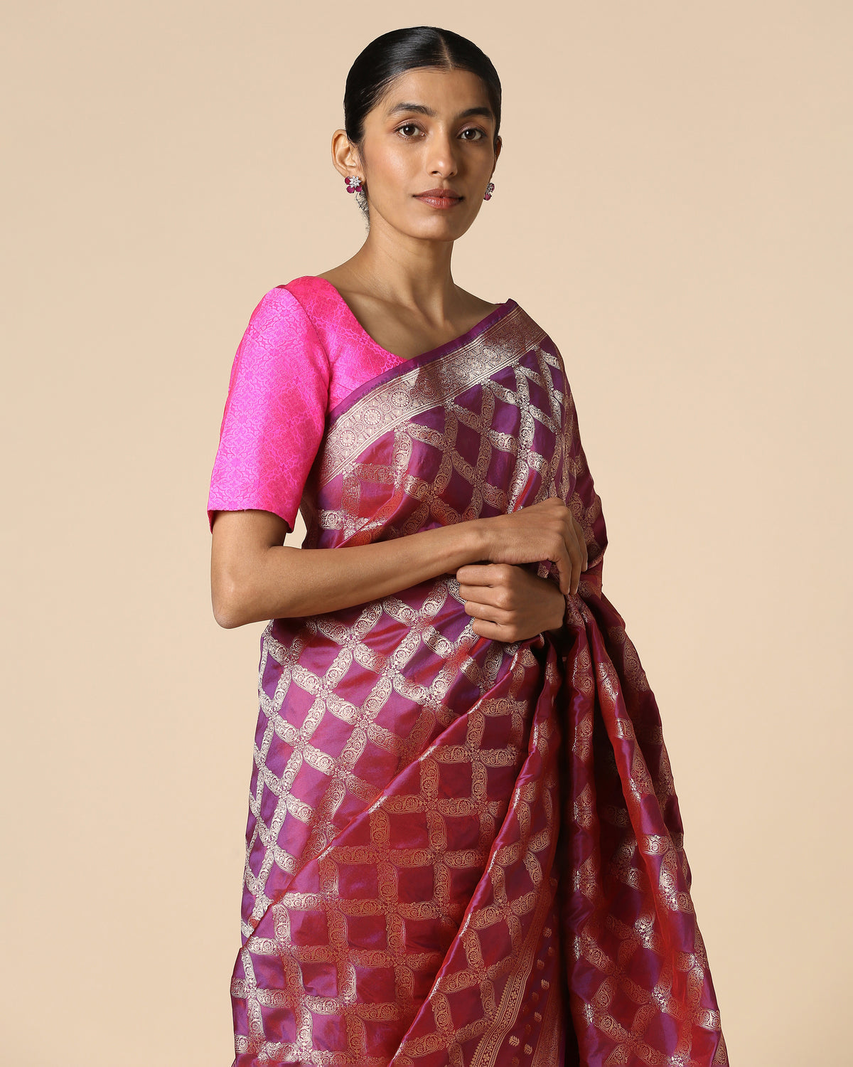 Hilda Banarasi Cutwork Silk Saree