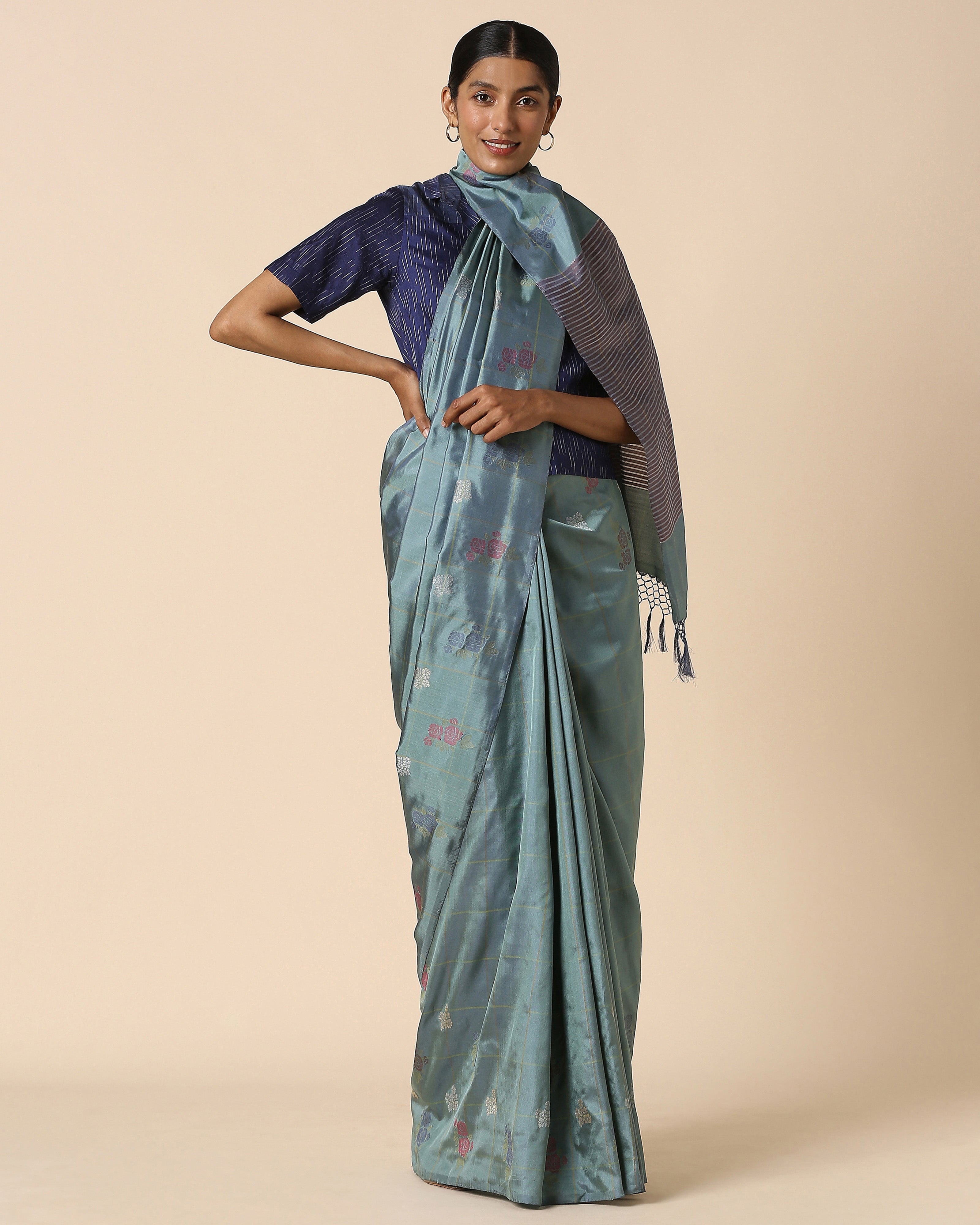 Pusha Banarasi Jamdani Silk Saree