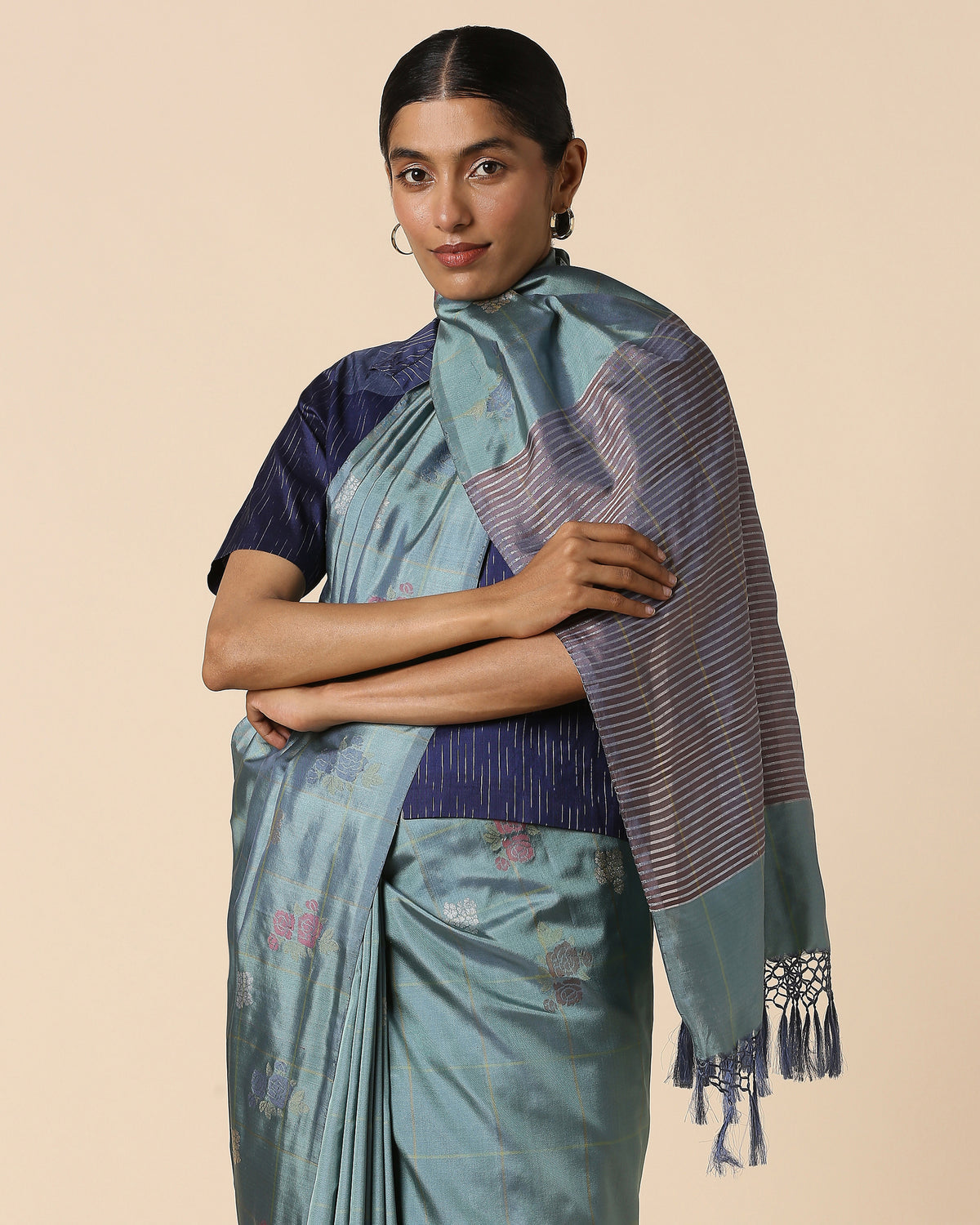 Pusha Banarasi Jamdani Silk Saree