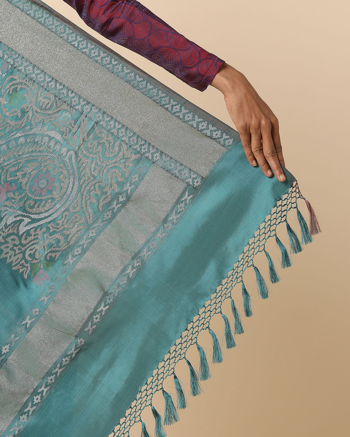Amerein Banarasi Jamdani Silk Saree