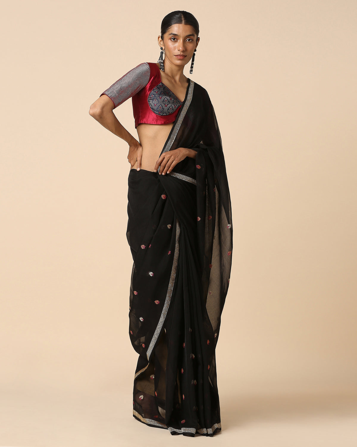 Yakshini Banarasi Kadwa Cotton Saree