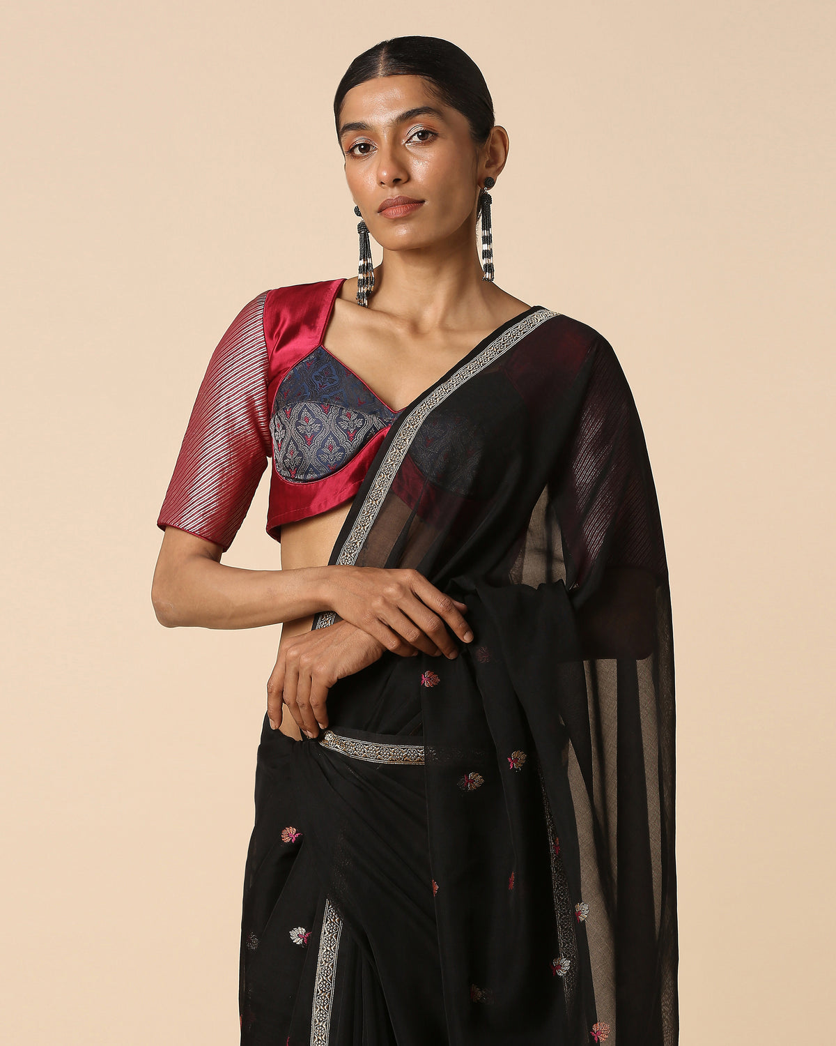 Yakshini Banarasi Kadwa Cotton Saree