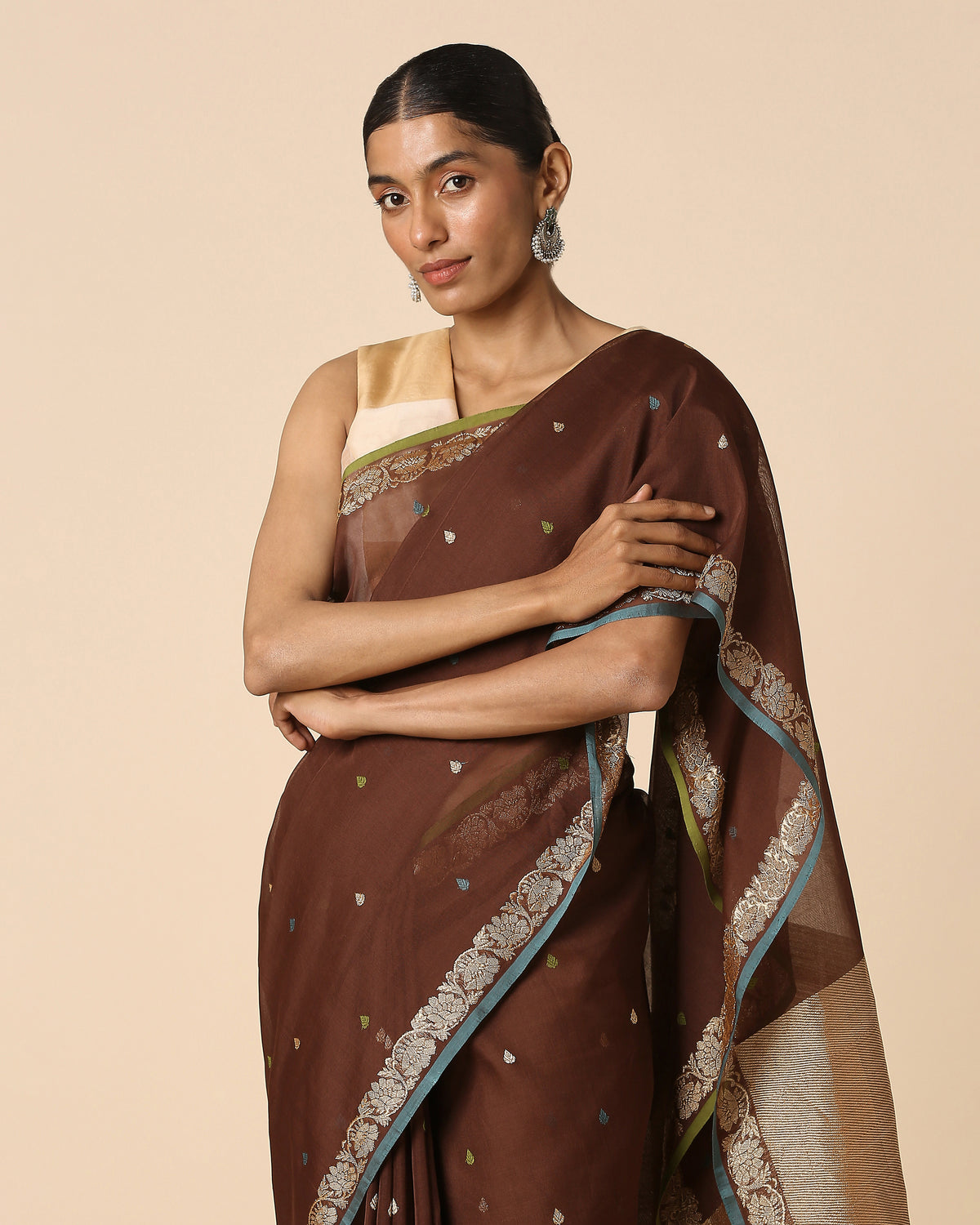 Pakhi Banarasi Kadwa Cotton Saree