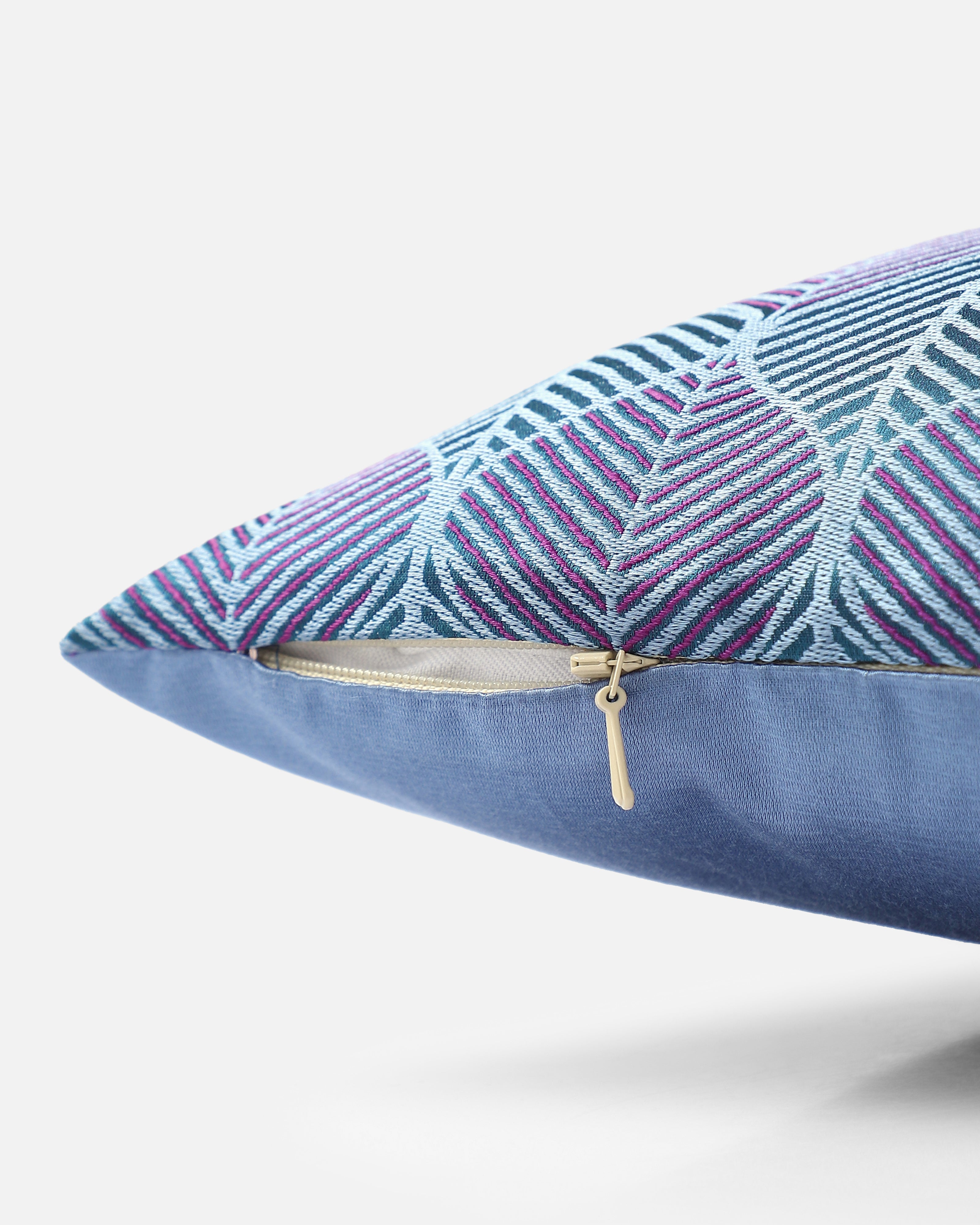 Feuille Banarasi Tanchoi Silk Cushion Cover