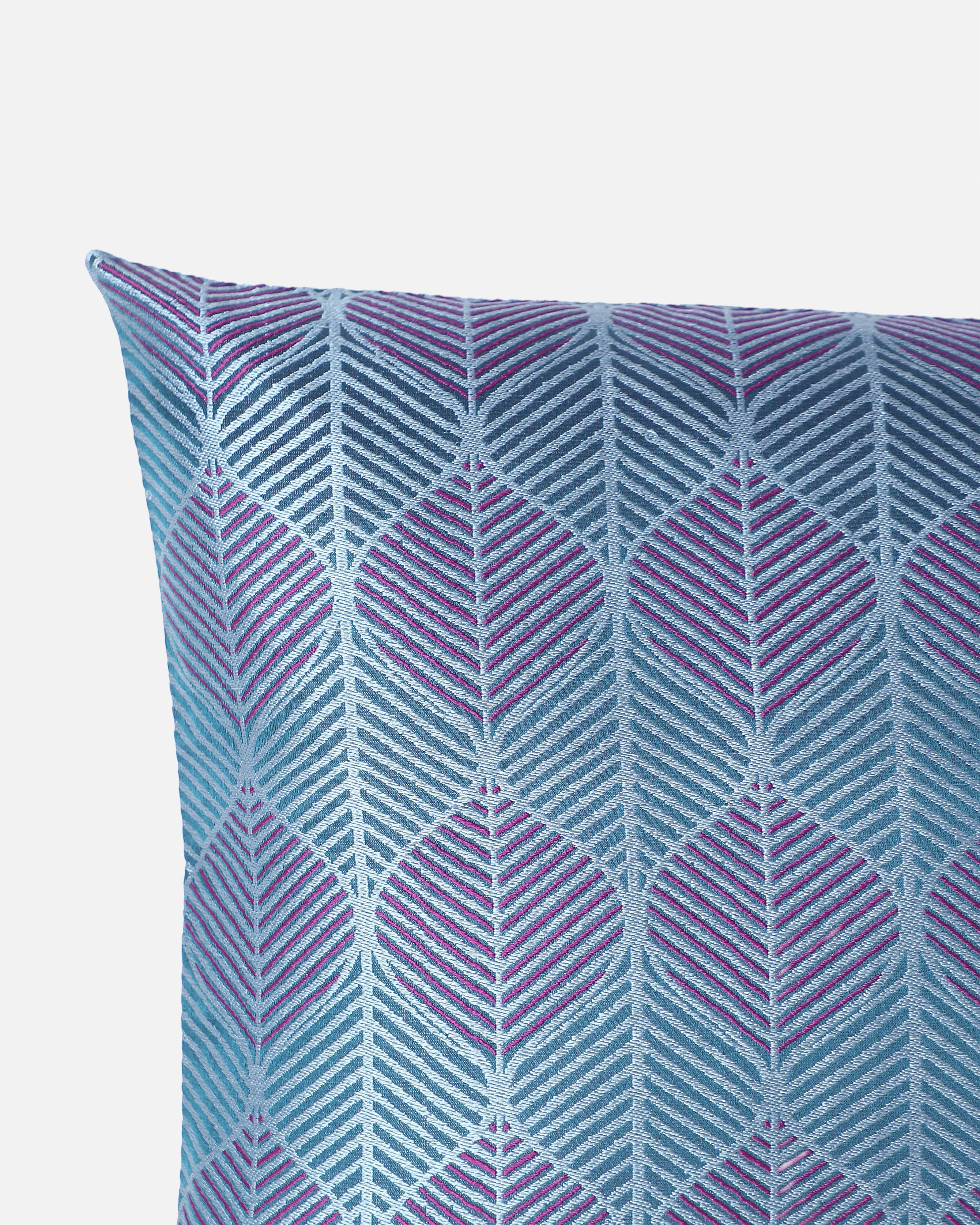 Feuille Banarasi Tanchoi Silk Cushion Cover