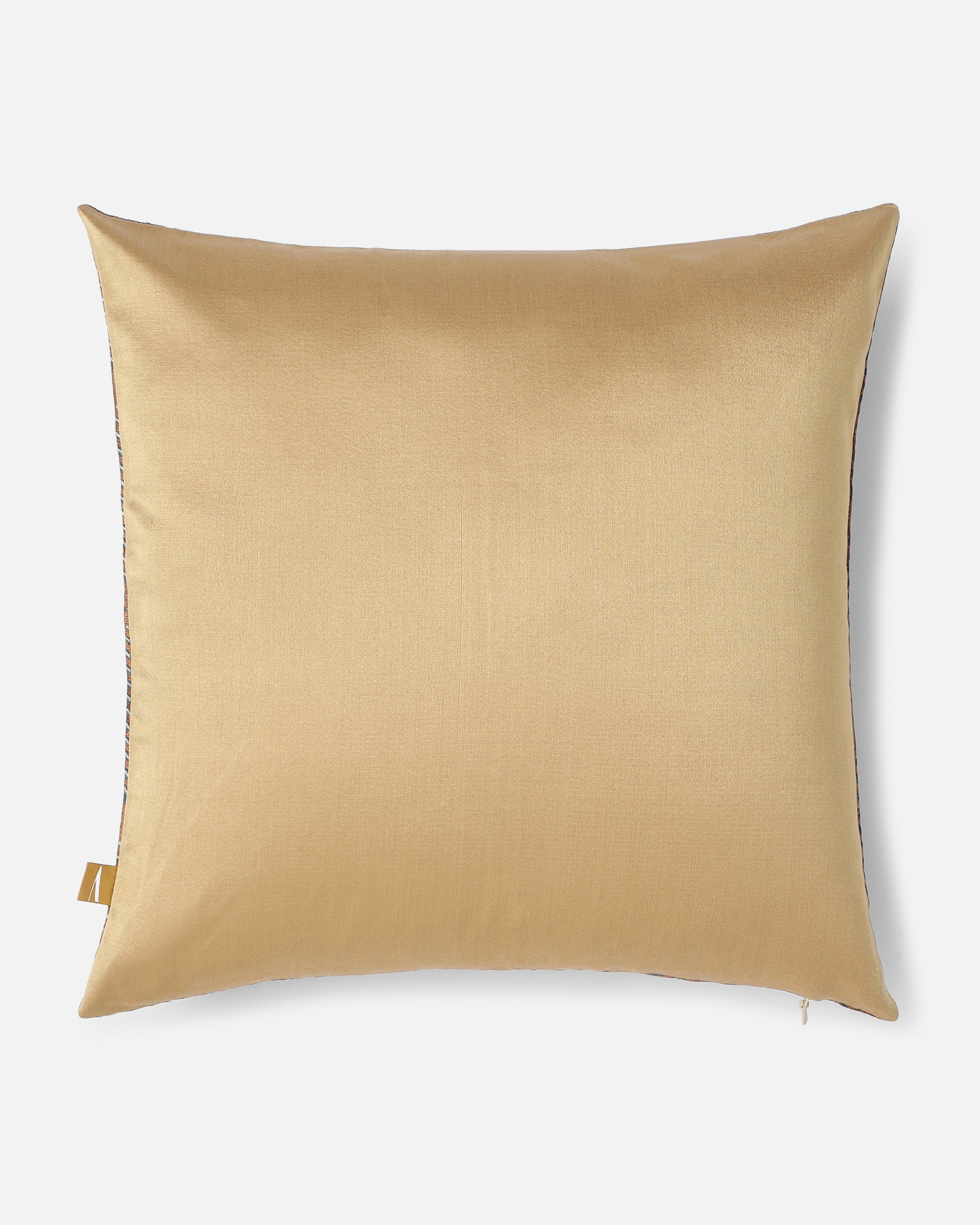 Feuille Banarasi Tanchoi Silk Cushion Cover