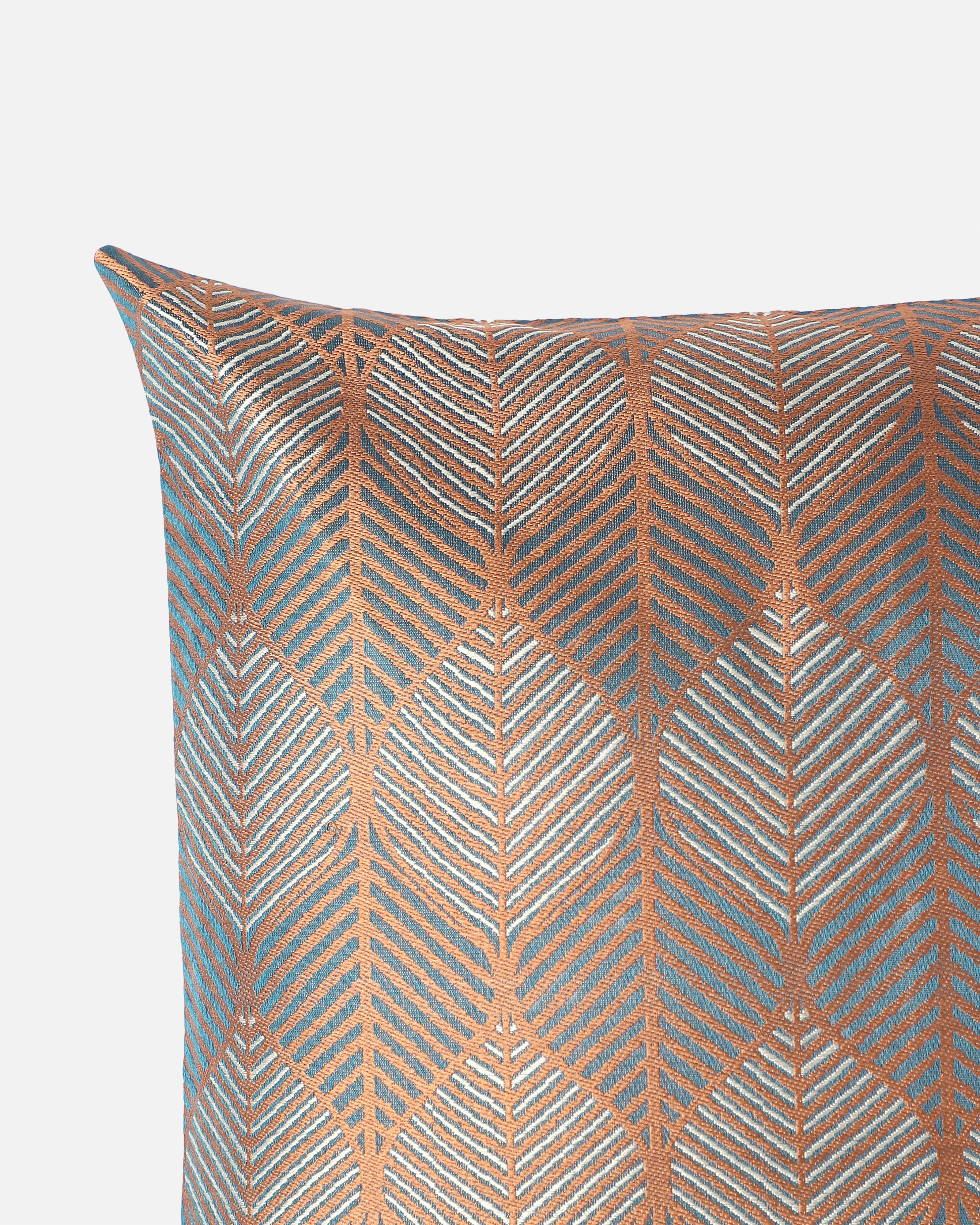 Feuille Banarasi Tanchoi Silk Cushion Cover