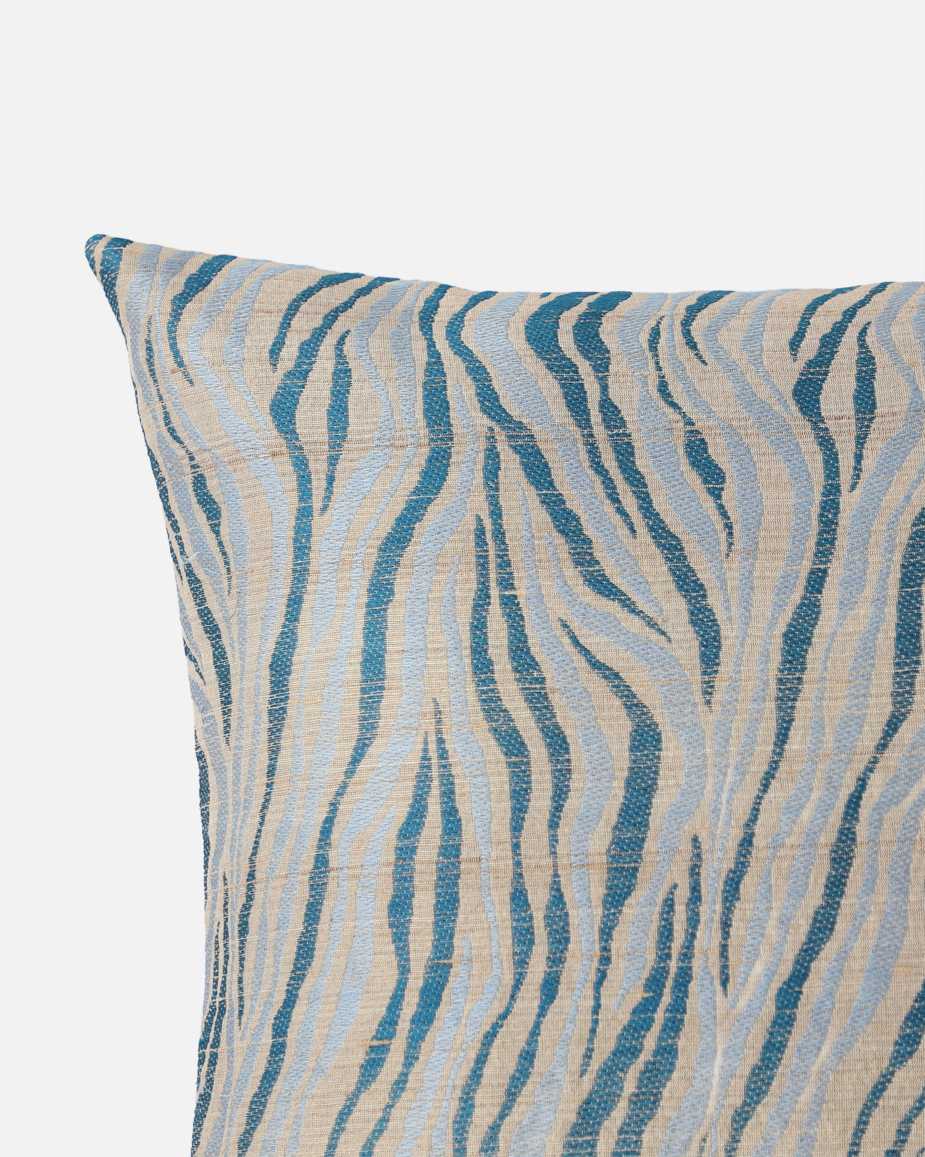 Flots Banarasi Fekwa Silk Cushion Cover