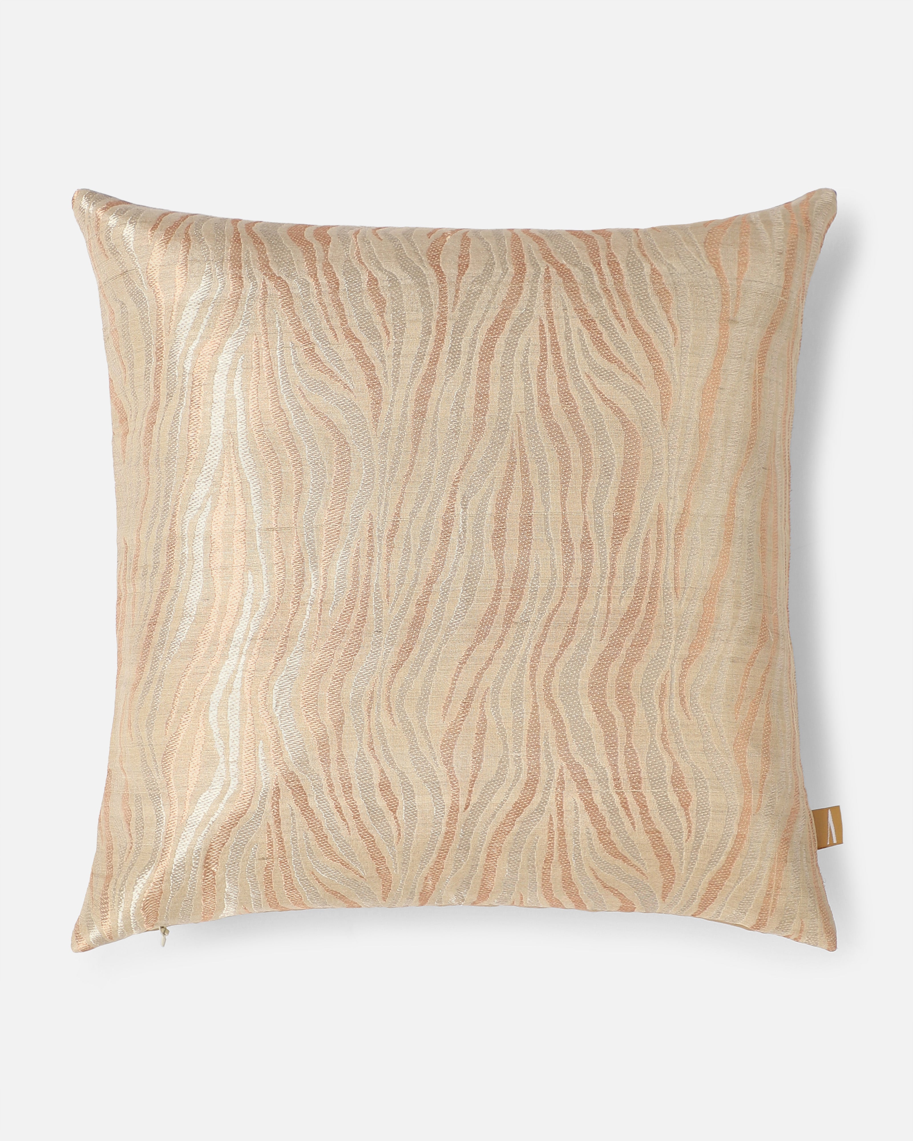 Flots Banarasi Fekwa Silk Cushion Cover