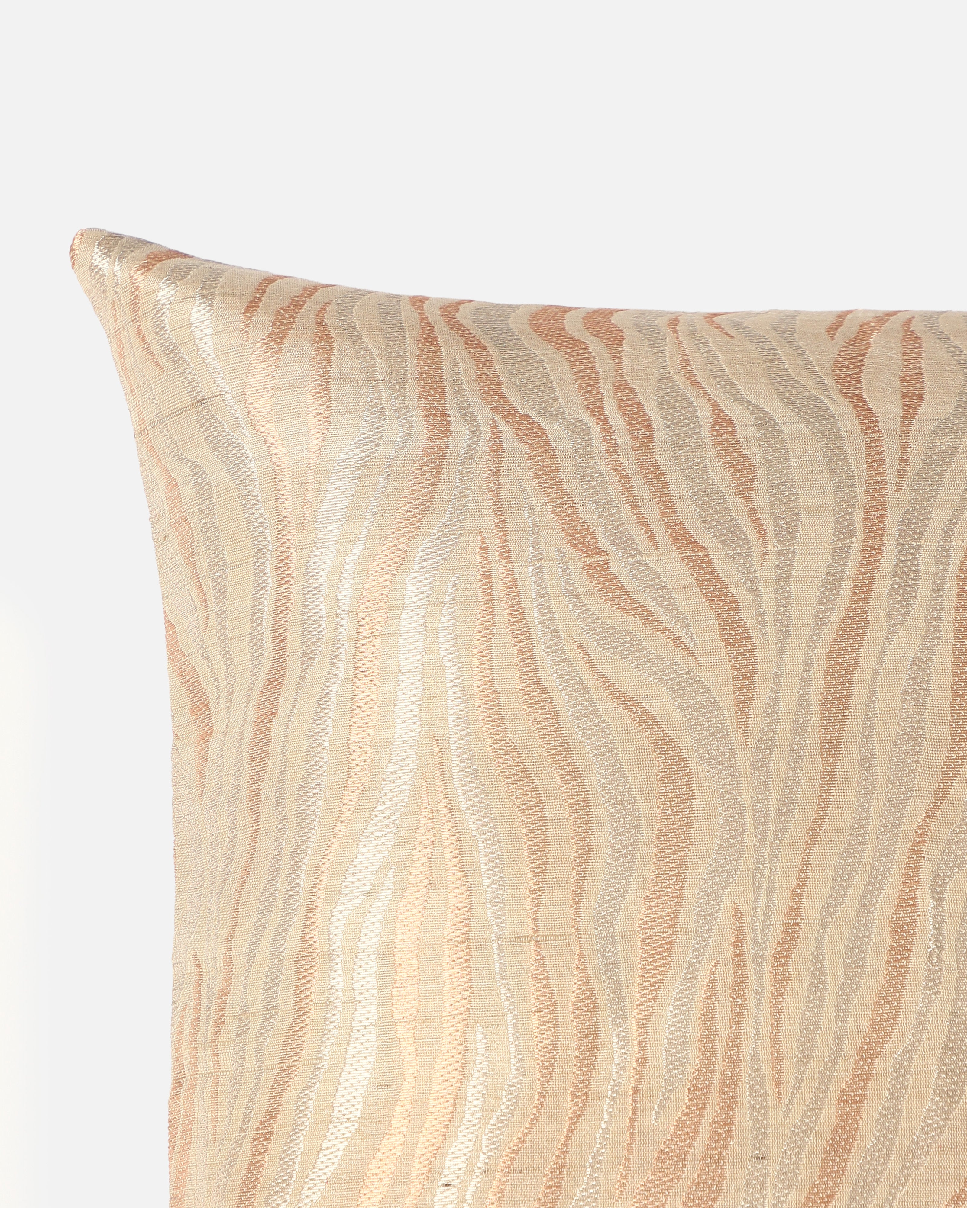 Flots Banarasi Fekwa Silk Cushion Cover