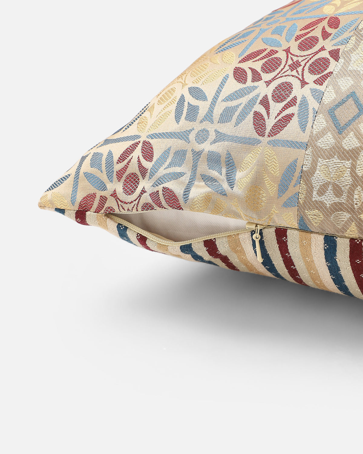 Alvaro Banarasi Tanchoi Silk Cotton Cushion Cover