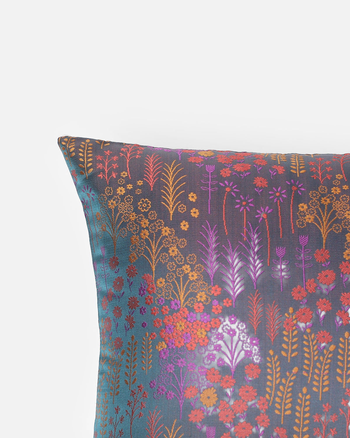 Crane Banarasi Tanchoi Silk Cotton Cushion Cover