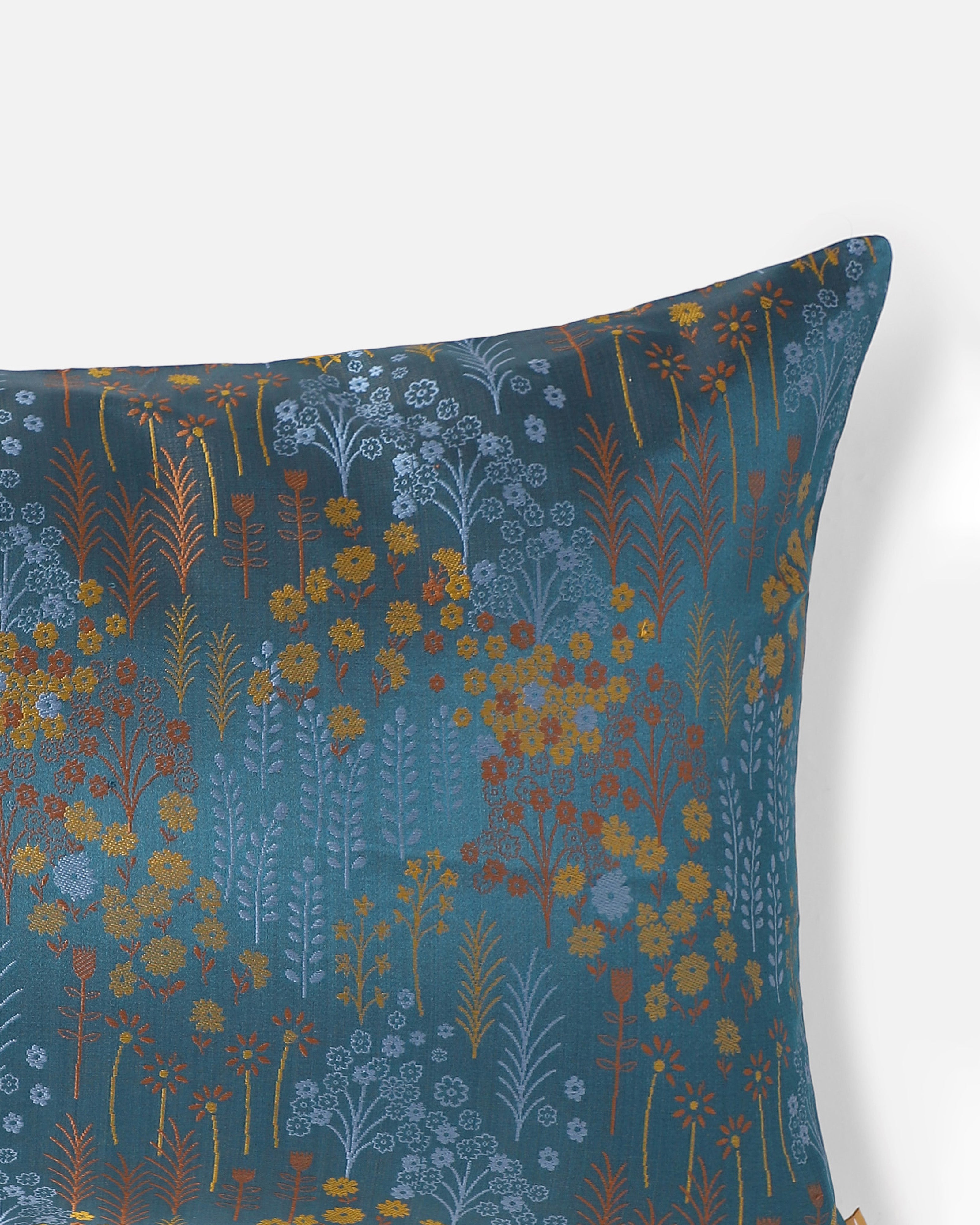 Crane Banarasi Tanchoi Silk Cushion Cover