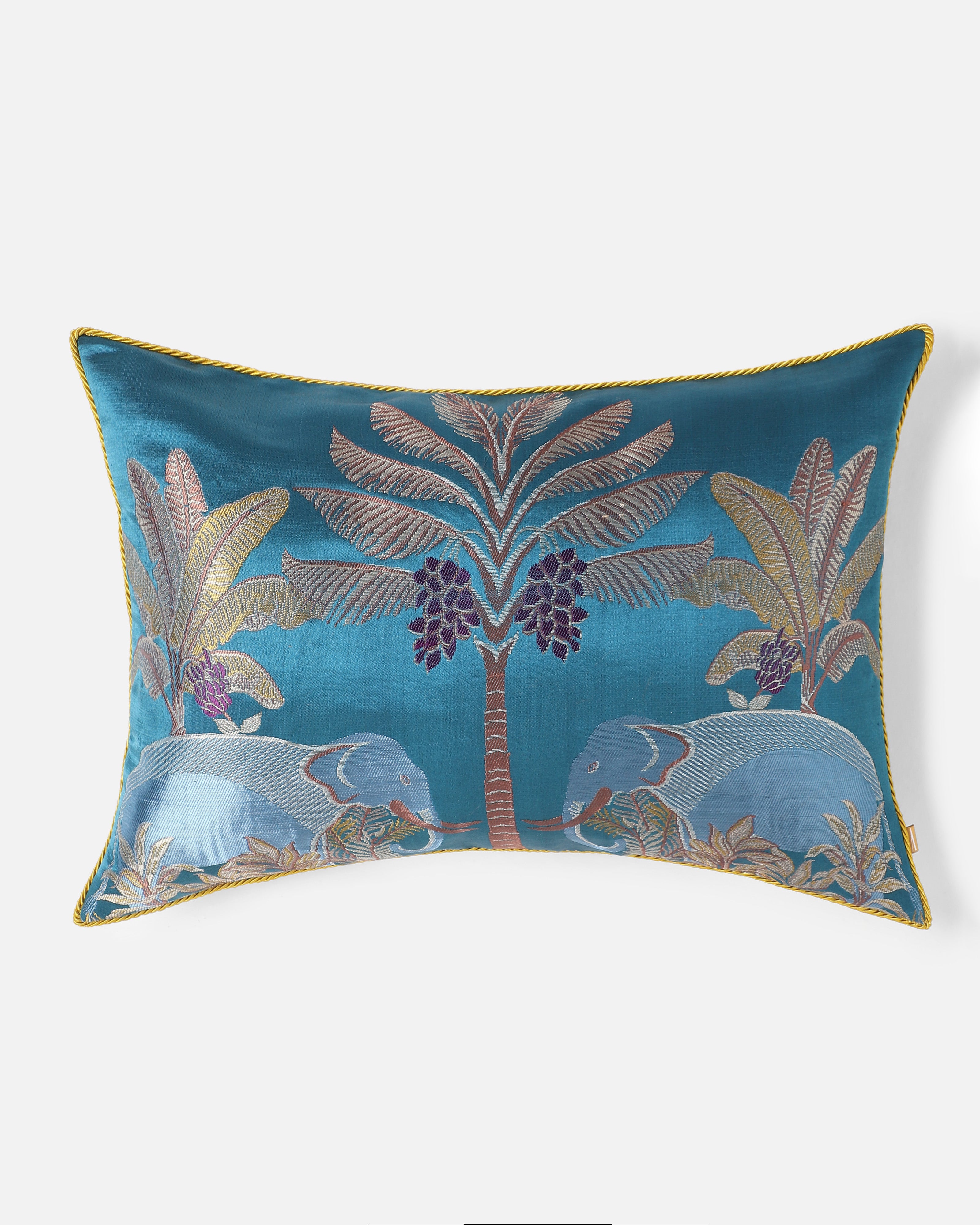 Balaban Banarasi Gyasar Silk Viscose Cushion Cover
