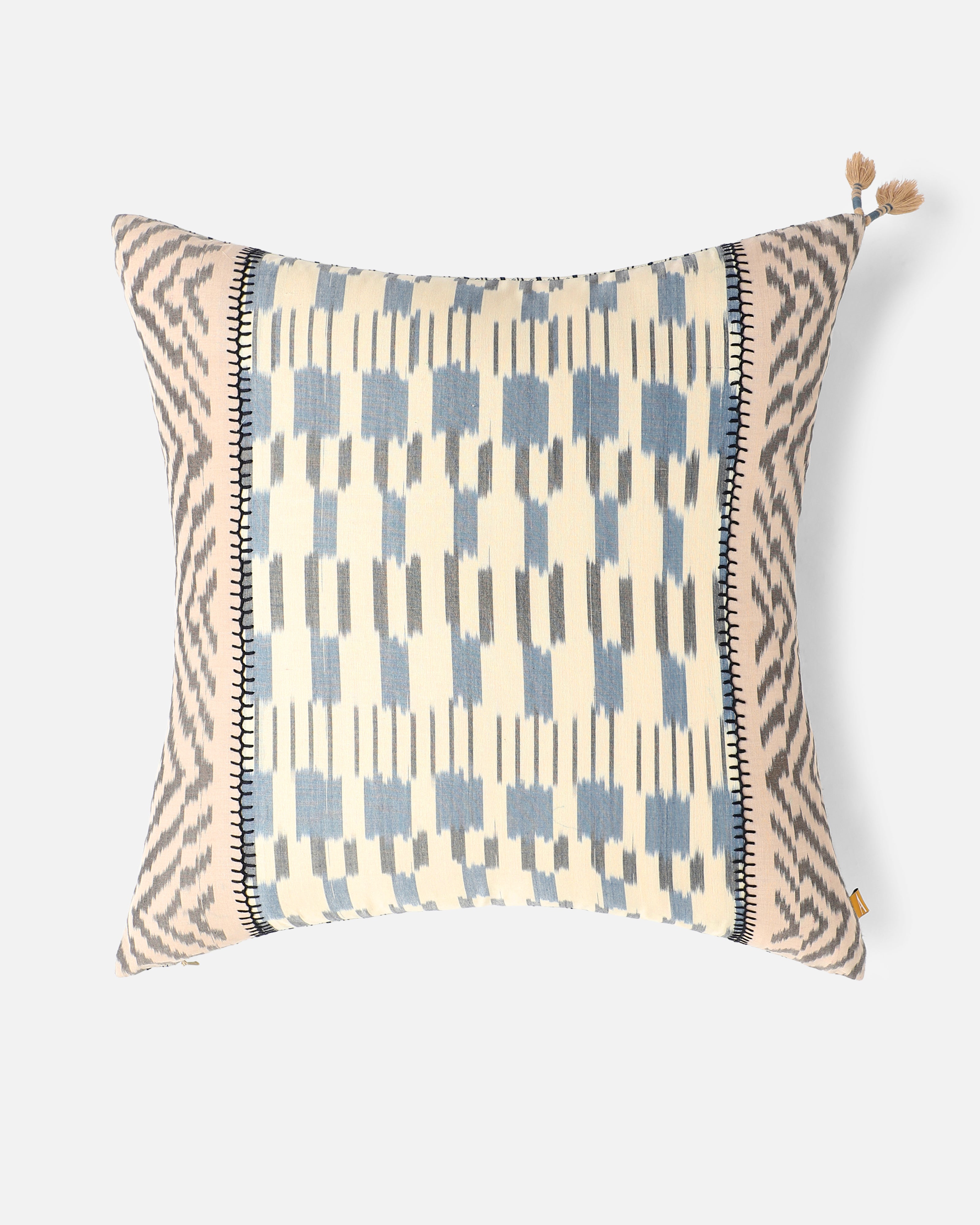 Maaru Pochampally Warp Ikat Cotton Cushion Cover