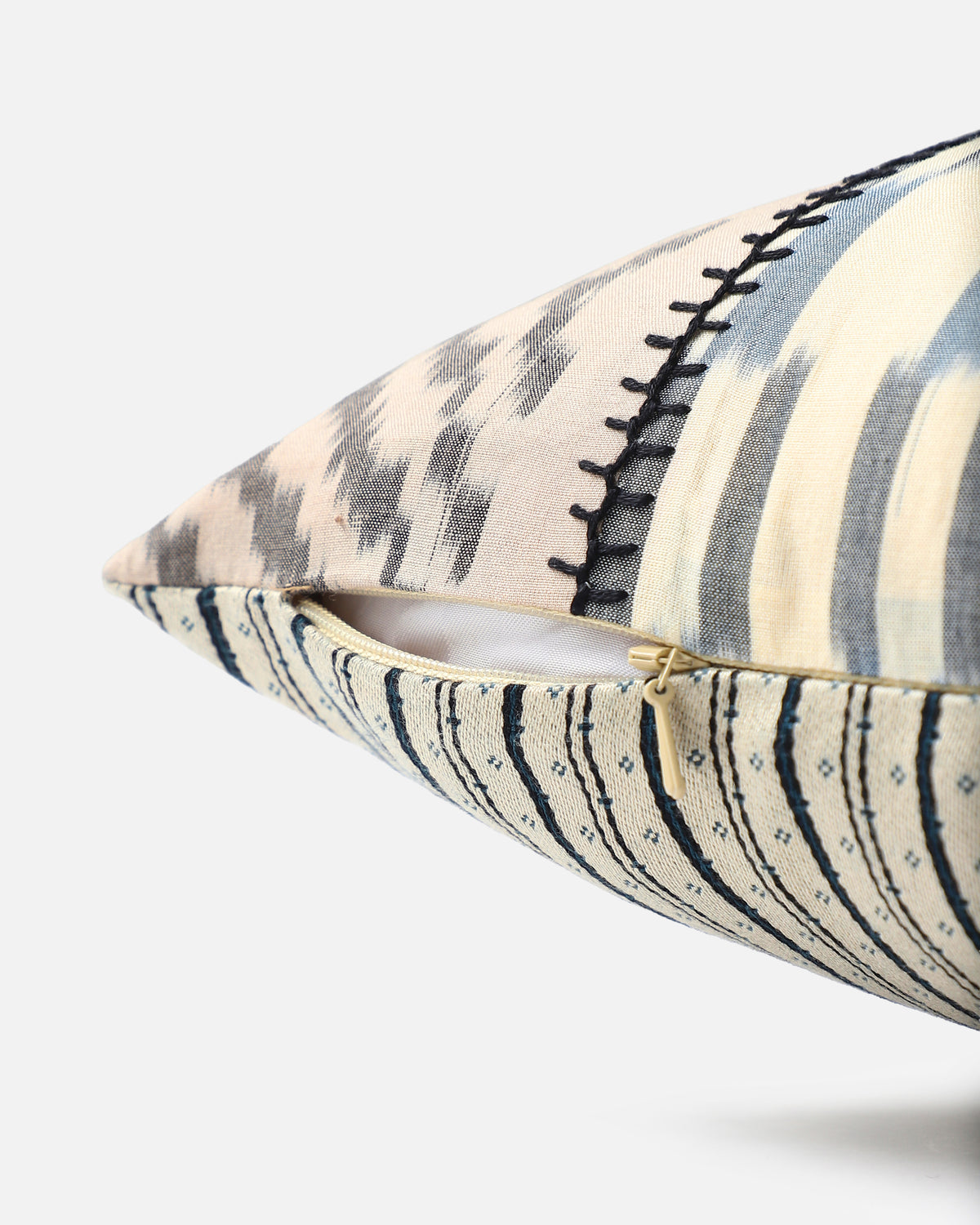 Maaru Pochampally Warp Ikat Cotton Cushion Cover