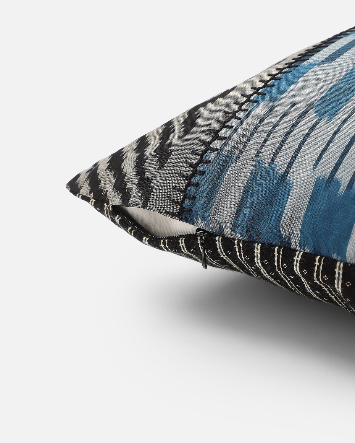 Maaru Pochampally Warp Ikat Cotton Cushion Cover