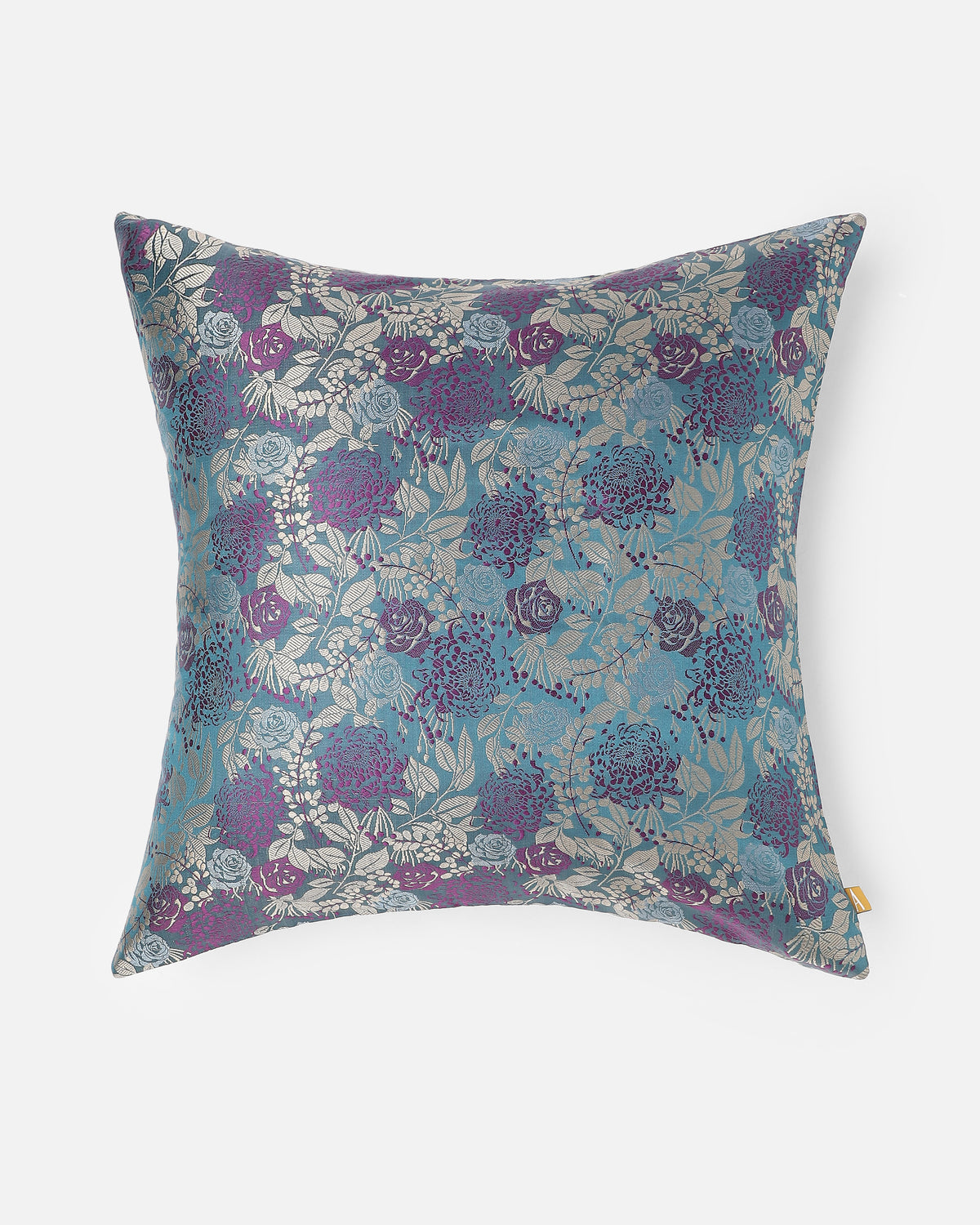 Bouquet Banarasi Tanchoi Silk Cushion Cover