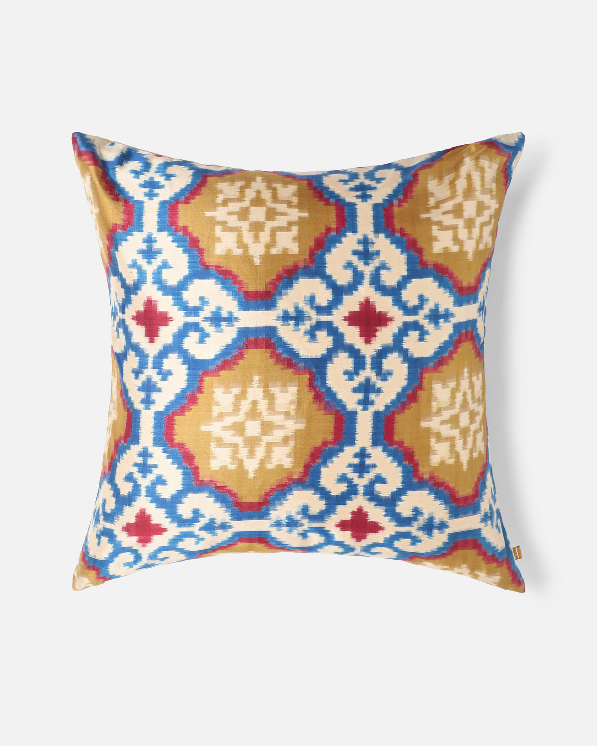 Juan Pochampally Double Ikat Silk Cushion Cover