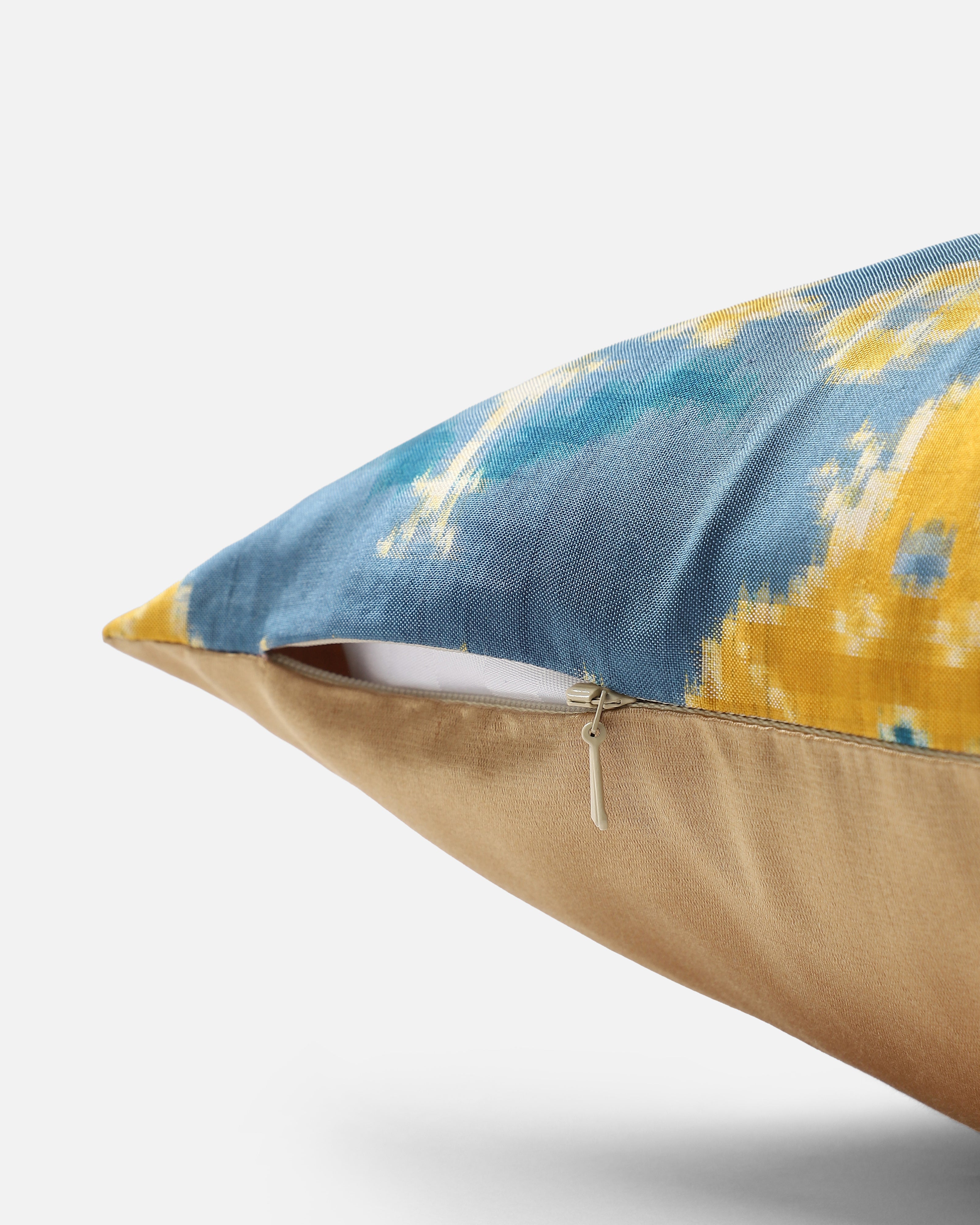 Uma Pochampally Double Ikat Silk Cushion Cover
