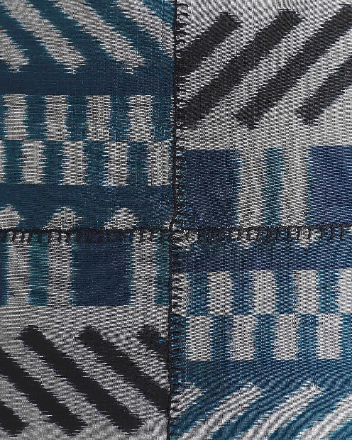 Varish Pochampally Weft Ikat Cotton Silk Cushion Cover