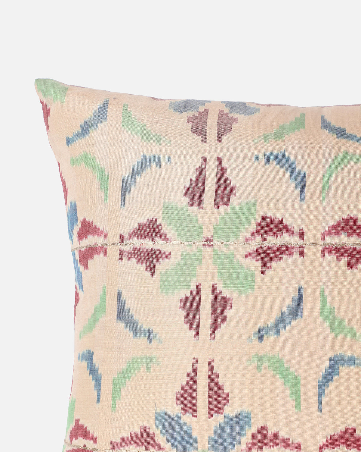 Carlos Pochampally Warp Ikat Silk Cotton Cushion Cover
