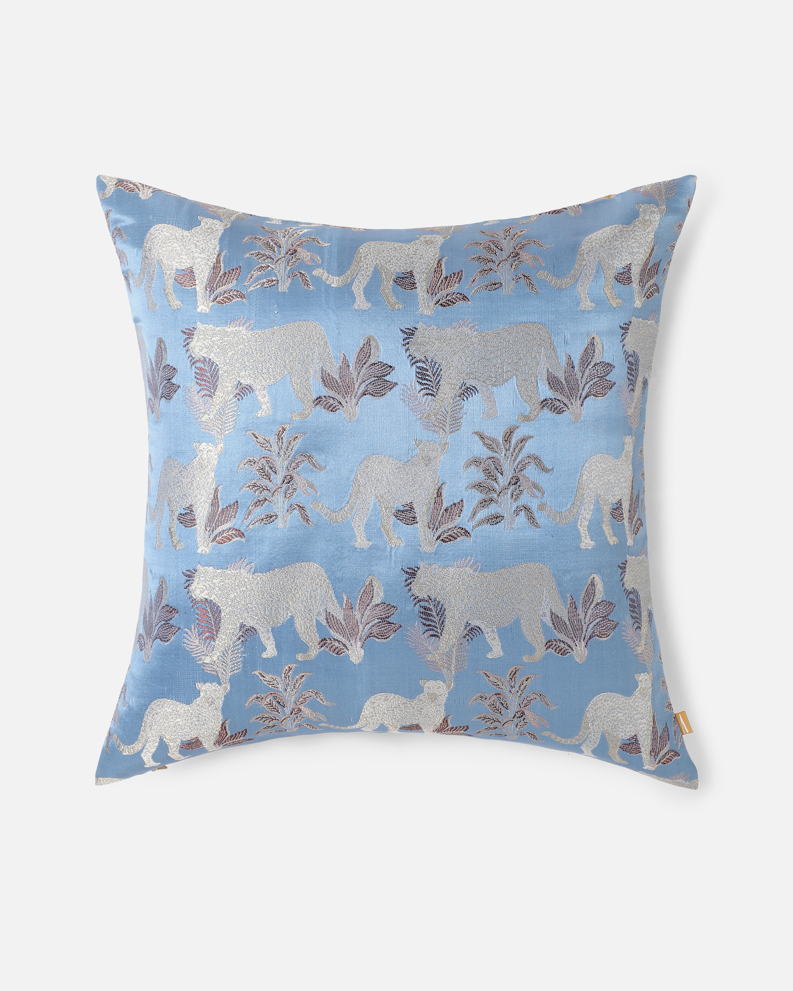 Kaanan Banarasi Satin Brocade Silk Viscose Cushion Cover
