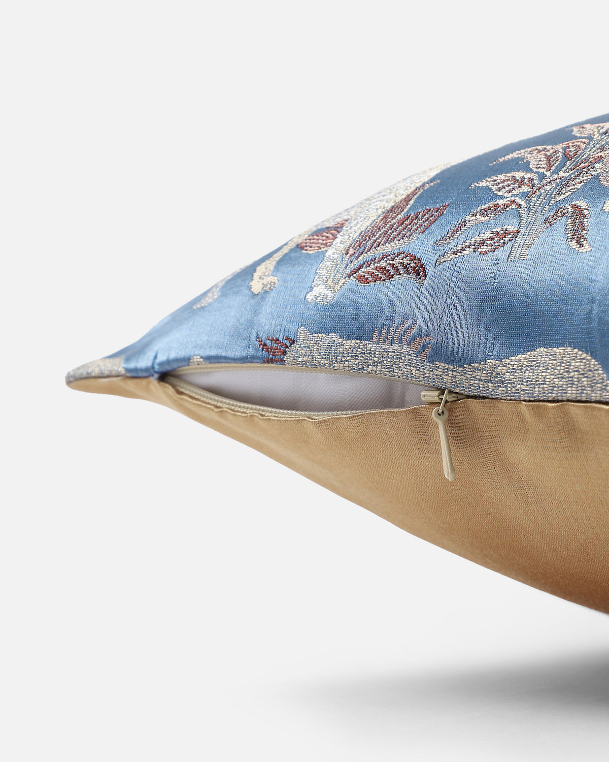 Kaanan Banarasi Satin Brocade Silk Viscose Cushion Cover